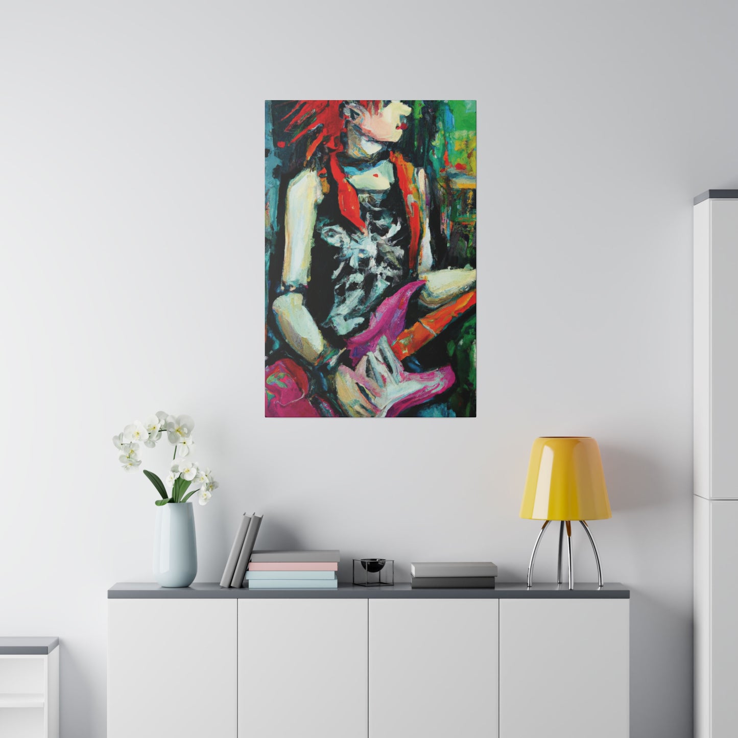 7134X - Rockstar Oil Painting Style Print | Poster | Home Decor | Wall Art | Music Art | Canvas