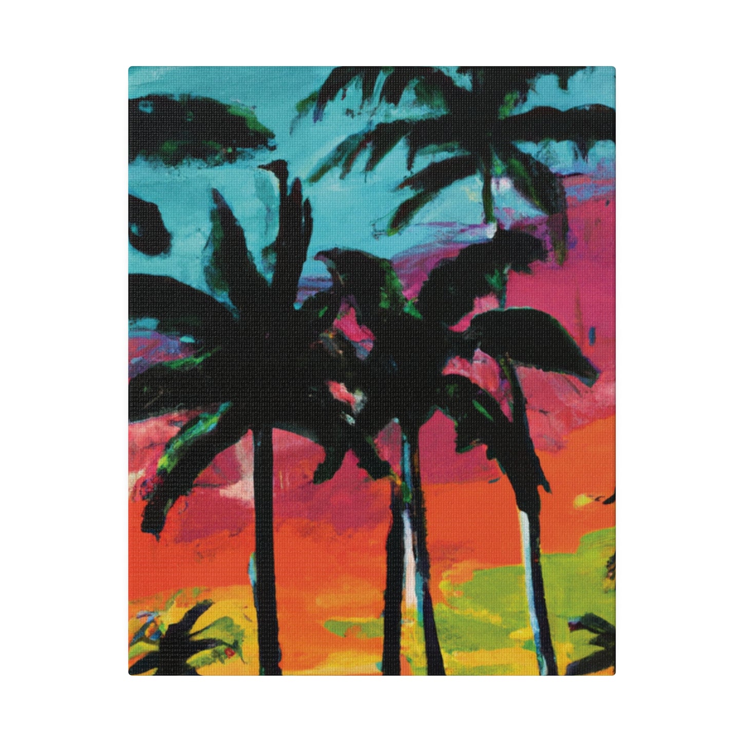 9761F - Miami Beach Sunset Painting Print | Miami | Beach | Sunset | Poster | Home Decor | Wall Art | Canvas