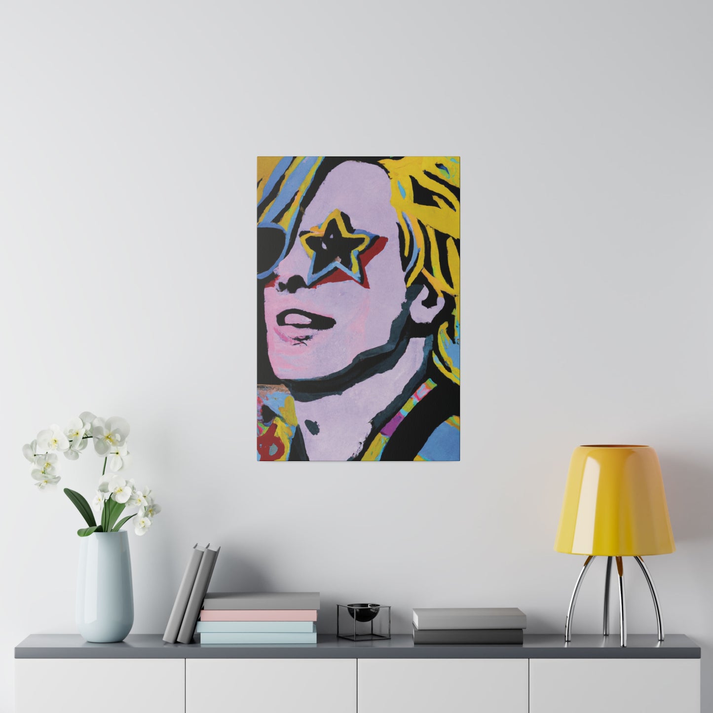 5027F - Rockstar Painting Print | Face | Abstract | Poster | Home Decor | Wall Art | Music Art | Canvas