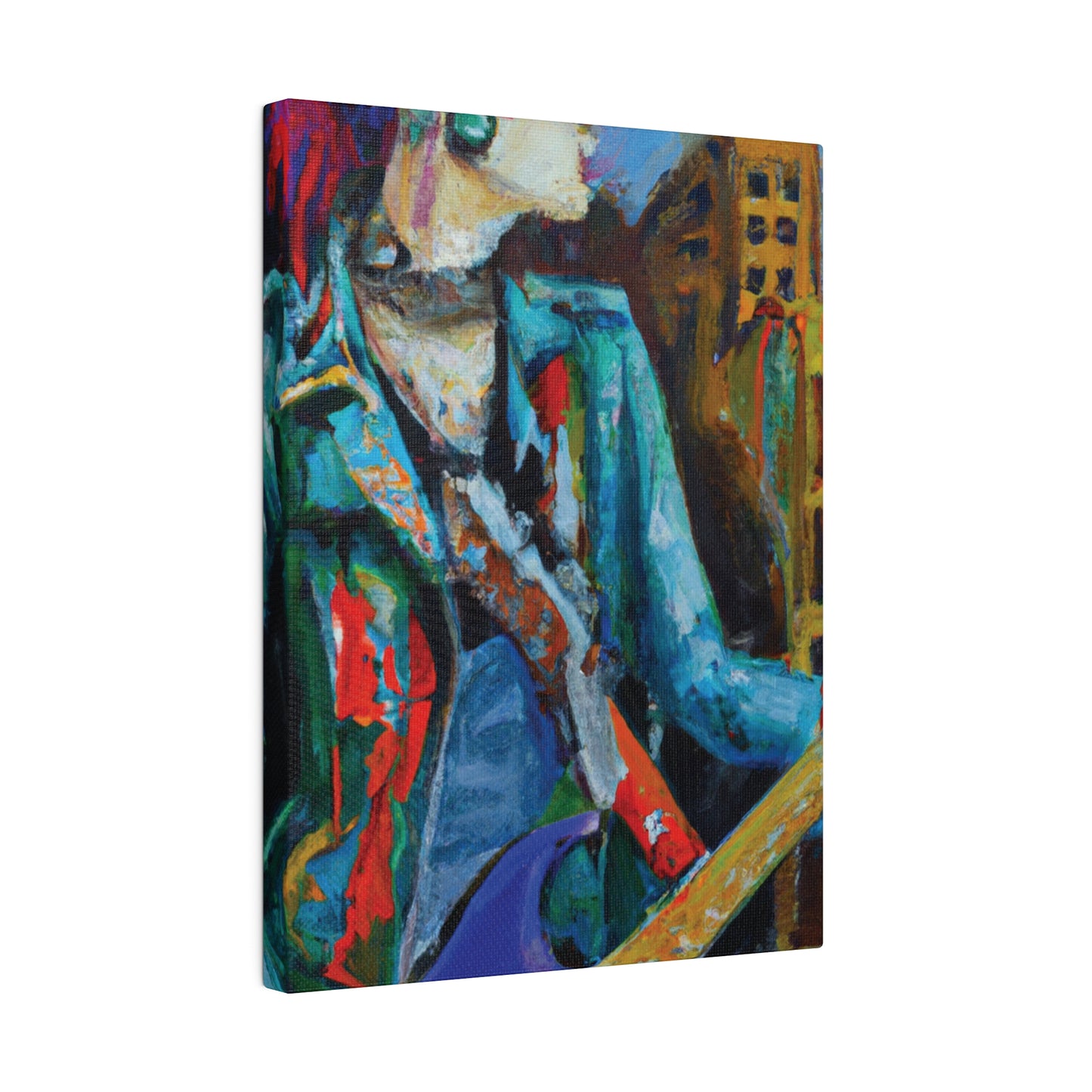 8911G - Rockstar Oil Painting Style Print | Poster | Home Decor | Wall Art | Music Art | Canvas