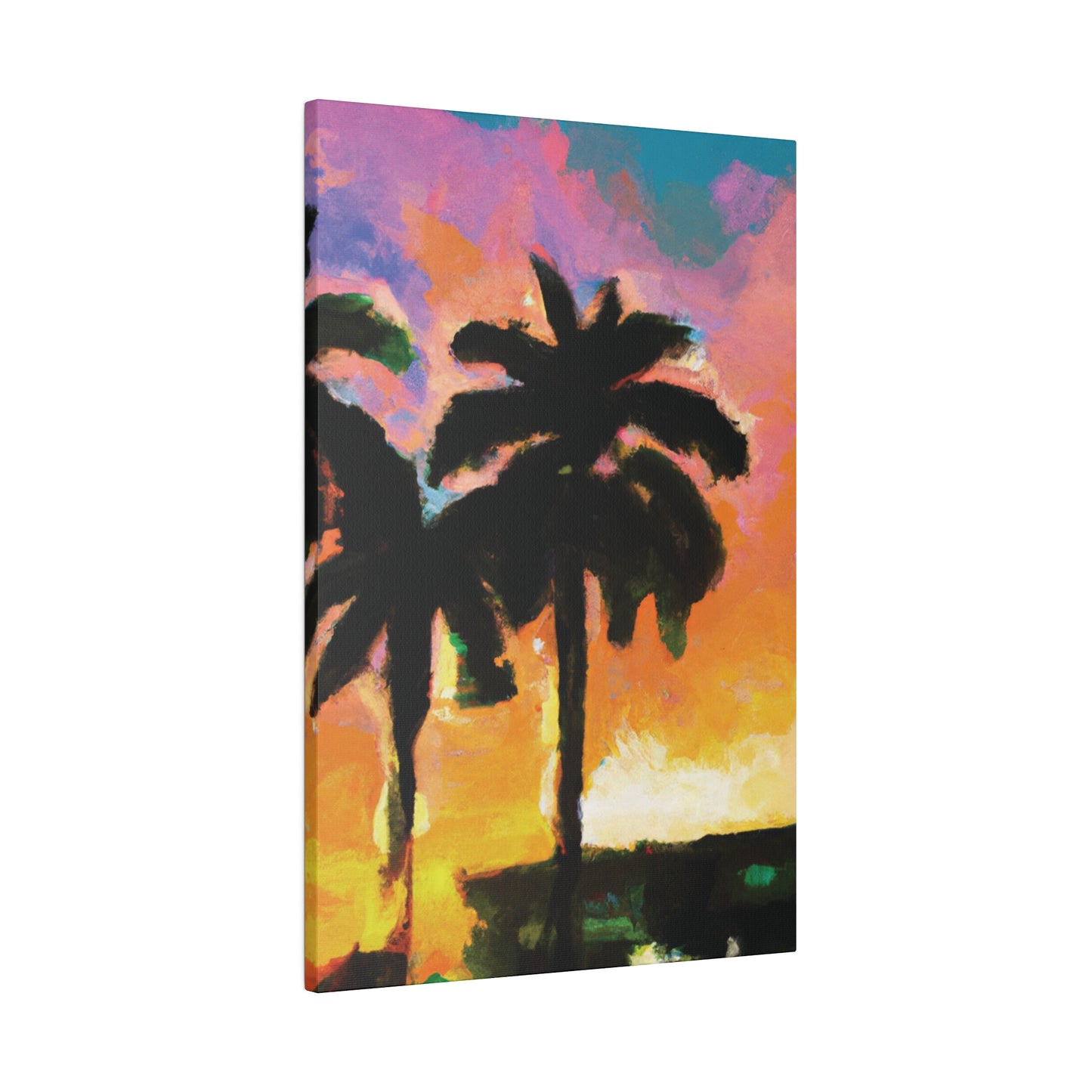 1532W - Miami Beach Sunset Painting Print | Miami | Beach | Sunset | Poster | Home Decor | Wall Art | Canvas