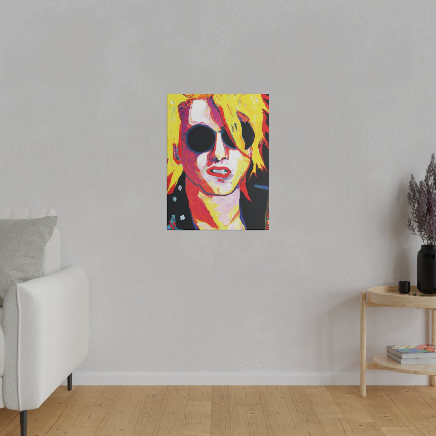 4786R - Rockstar Painting Print | Face | Abstract | Poster | Home Decor | Wall Art | Music Art | Canvas