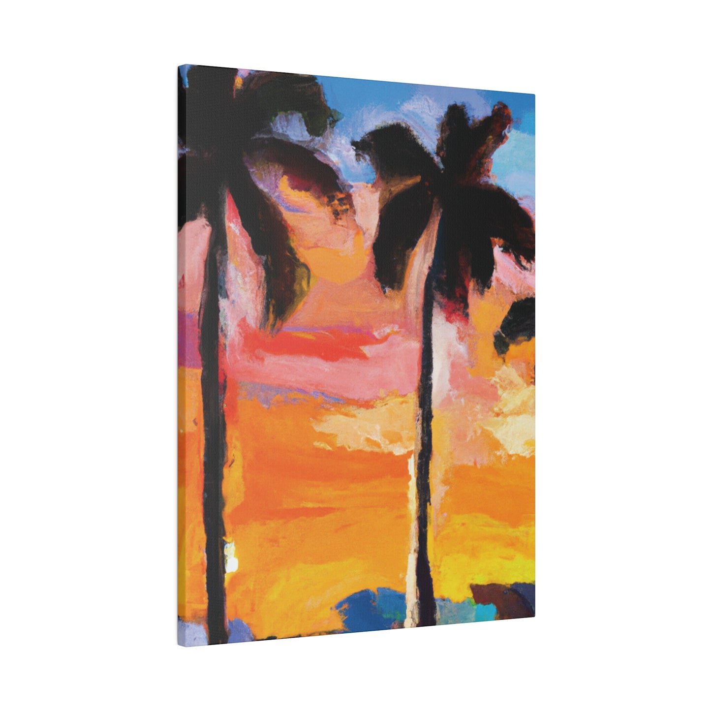 3236E - Miami Beach Sunset Painting Print | Miami | Beach | Sunset | Poster | Home Decor | Wall Art | Canvas