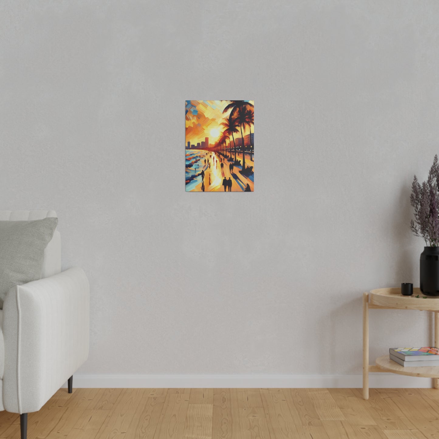 7846G - Miami Beach Sunset Painting Print | Miami | Beach | Sunset | Poster | Home Decor | Wall Art | Canvas