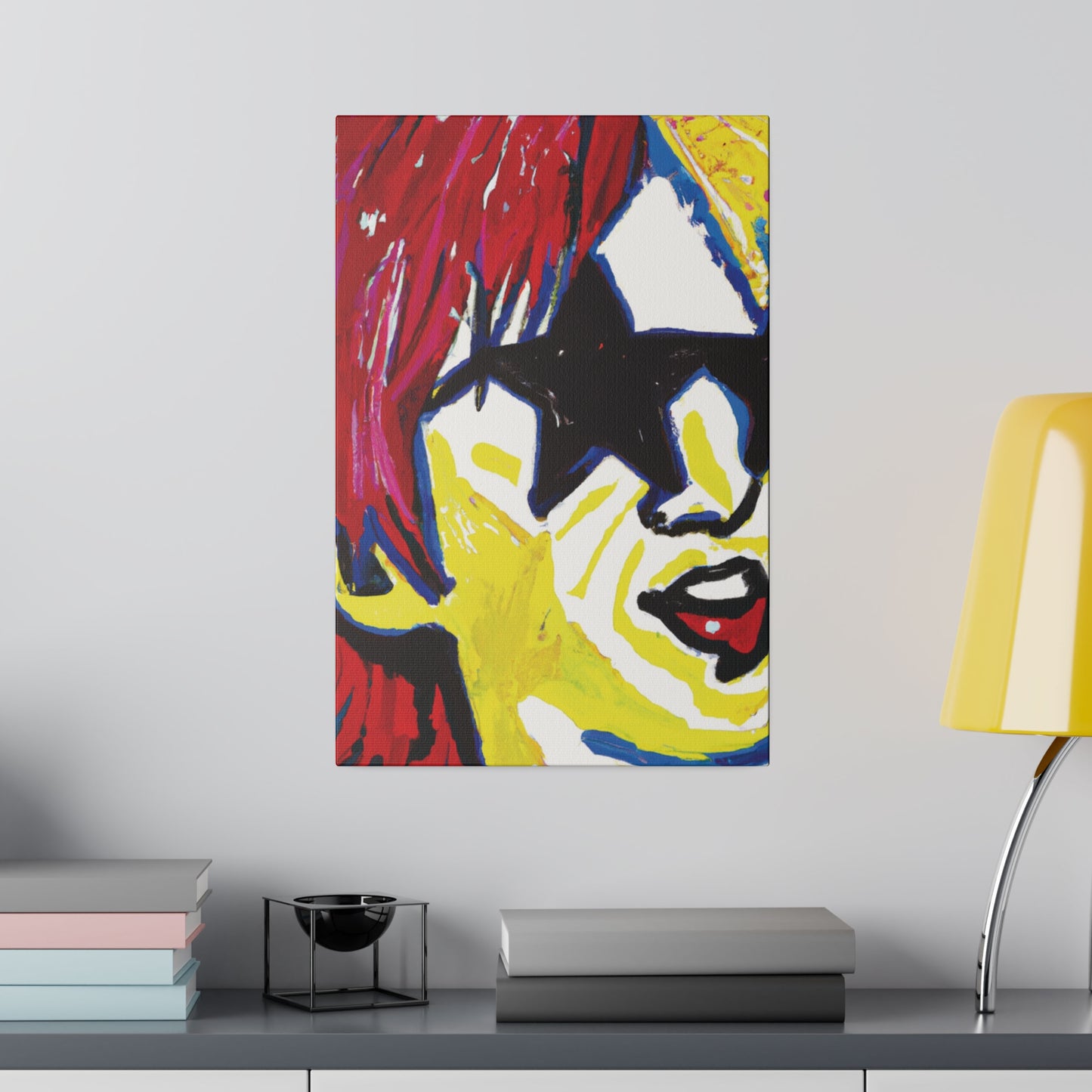 7485G - Rockstar Painting Print | Face | Abstract | Poster | Home Decor | Wall Art | Music Art | Canvas