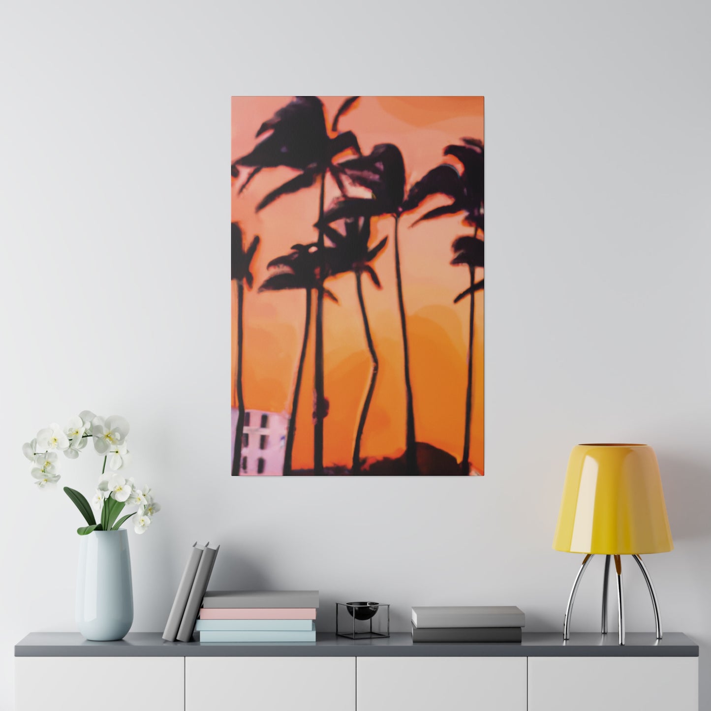 9837K - Miami Beach Sunset Painting Print | Miami | Beach | Sunset | Poster | Home Decor | Wall Art | Canvas