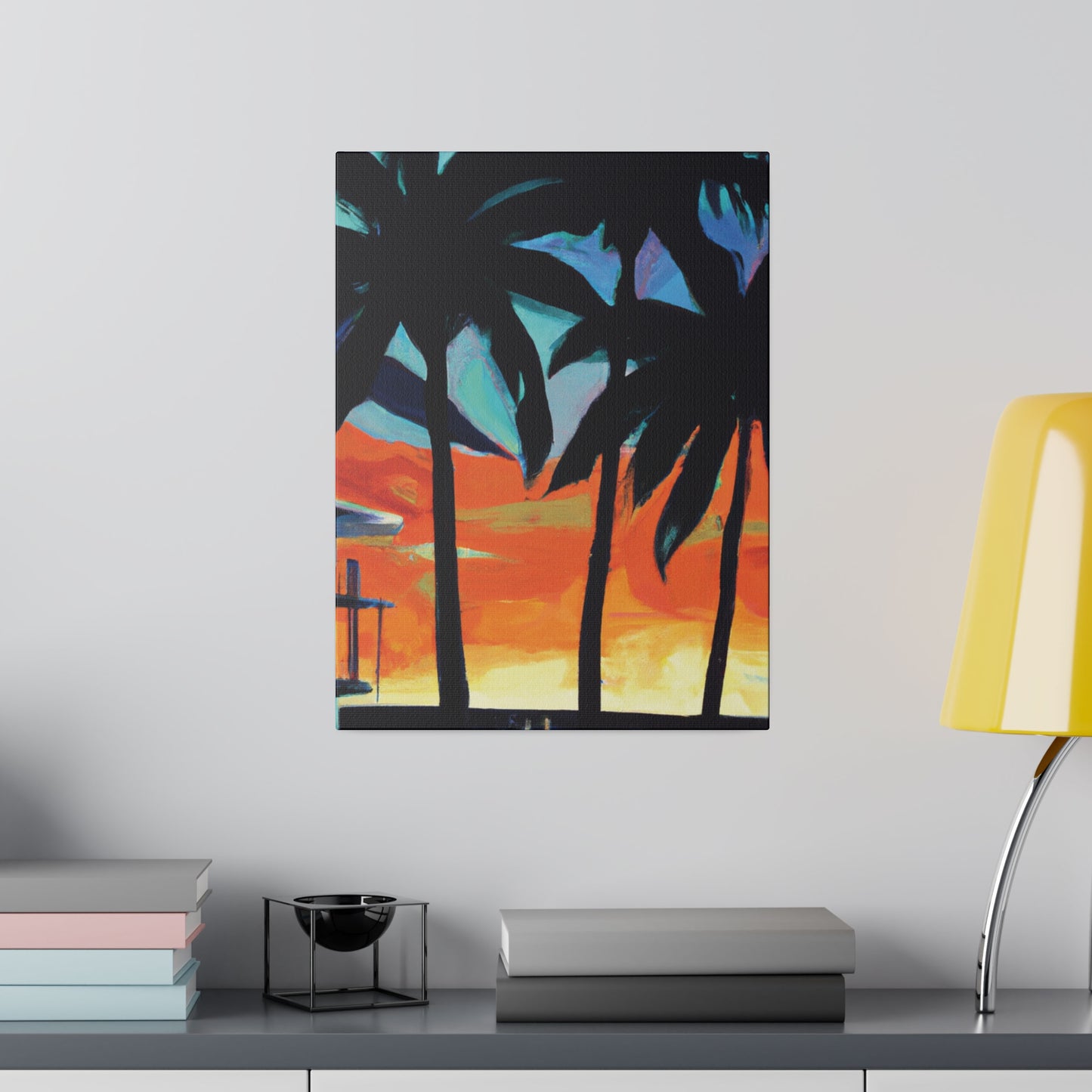 4567W - Miami Beach Sunset Painting Print | Miami | Beach | Sunset | Poster | Home Decor | Wall Art | Canvas