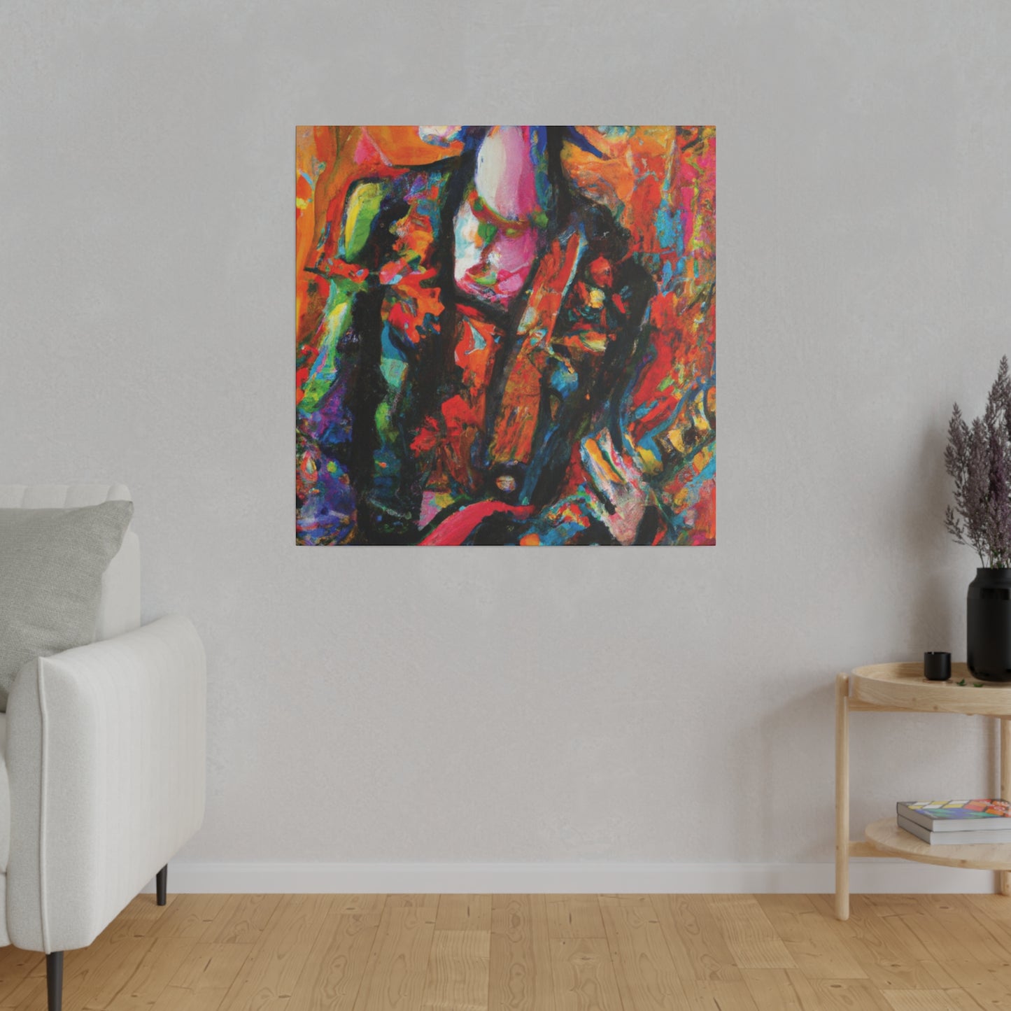 8245G - Rockstar Oil Painting Style Print | Poster | Home Decor | Wall Art | Music Art | Canvas