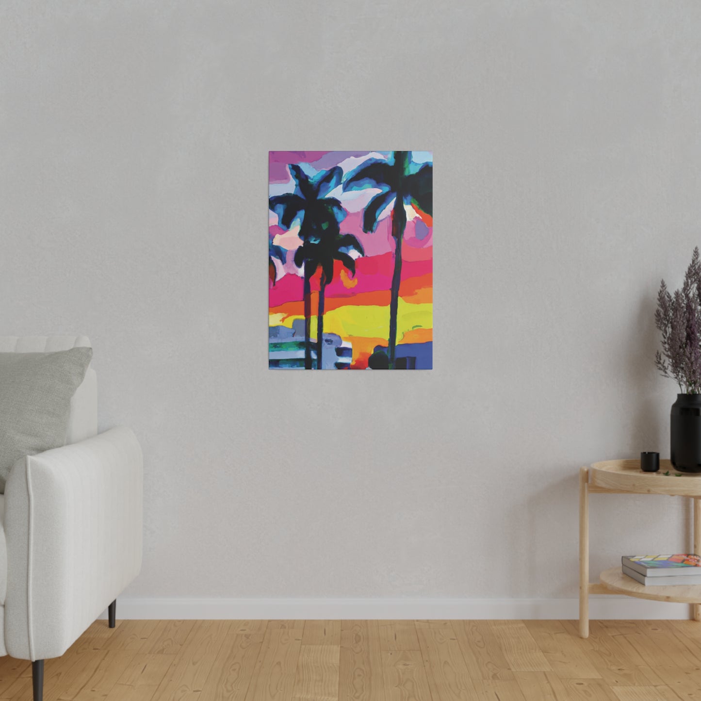 9342C - Miami Beach Sunset Painting Print | Miami | Beach | Sunset | Poster | Home Decor | Wall Art | Canvas