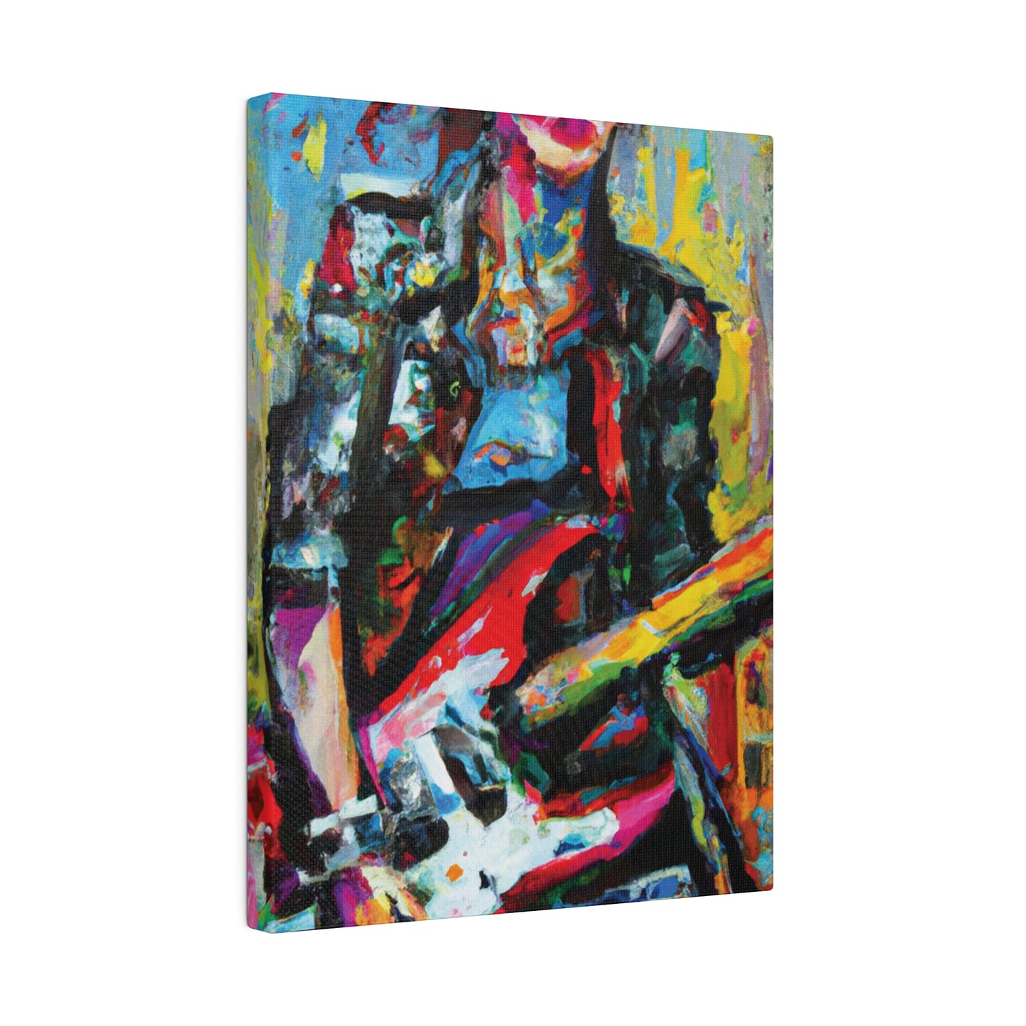 9010O - Rockstar Oil Painting Style Print | Poster | Home Decor | Wall Art | Music Art | Canvas