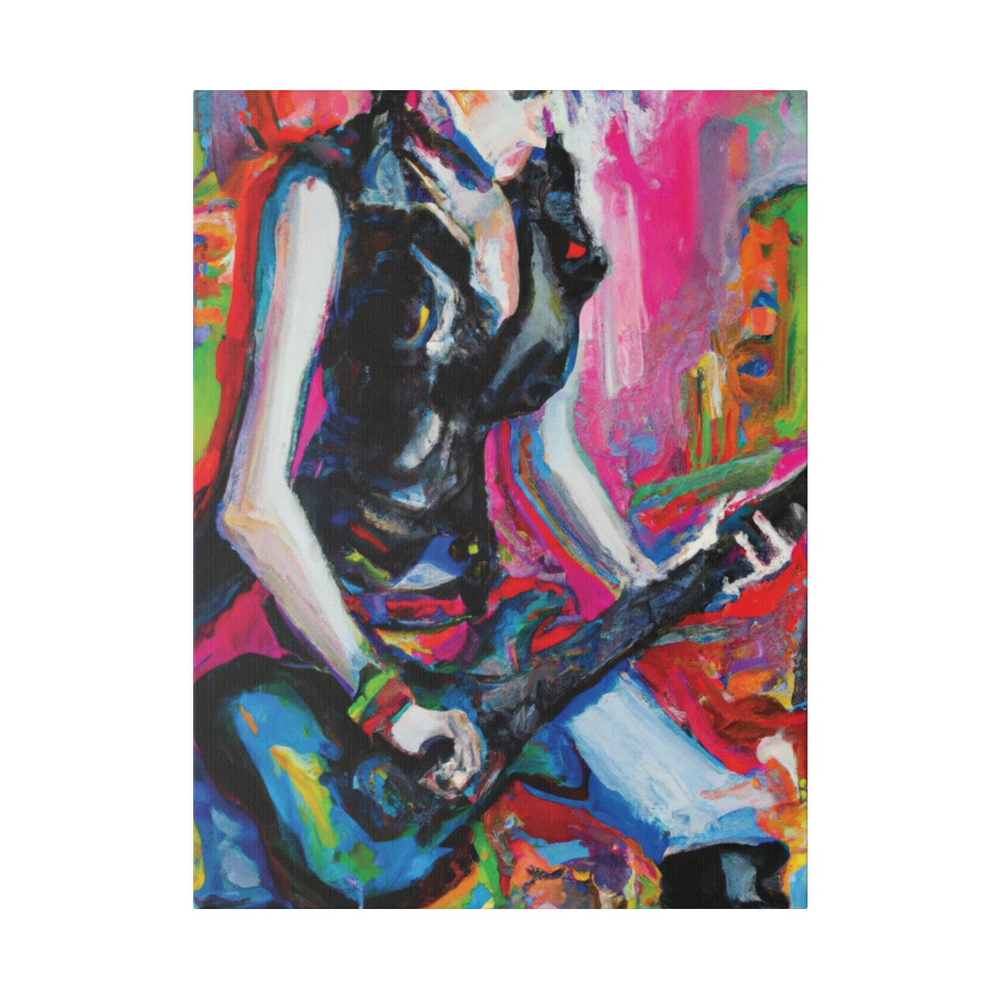 795W - Rockstar Oil Painting Style Print | Poster | Home Decor | Wall Art | Music Art | Canvas