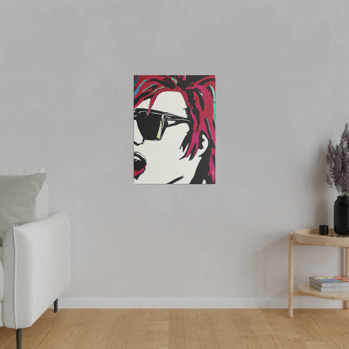 7835B - Rockstar Painting Print | Face | Abstract | Poster | Home Decor | Wall Art | Music Art | Canvas