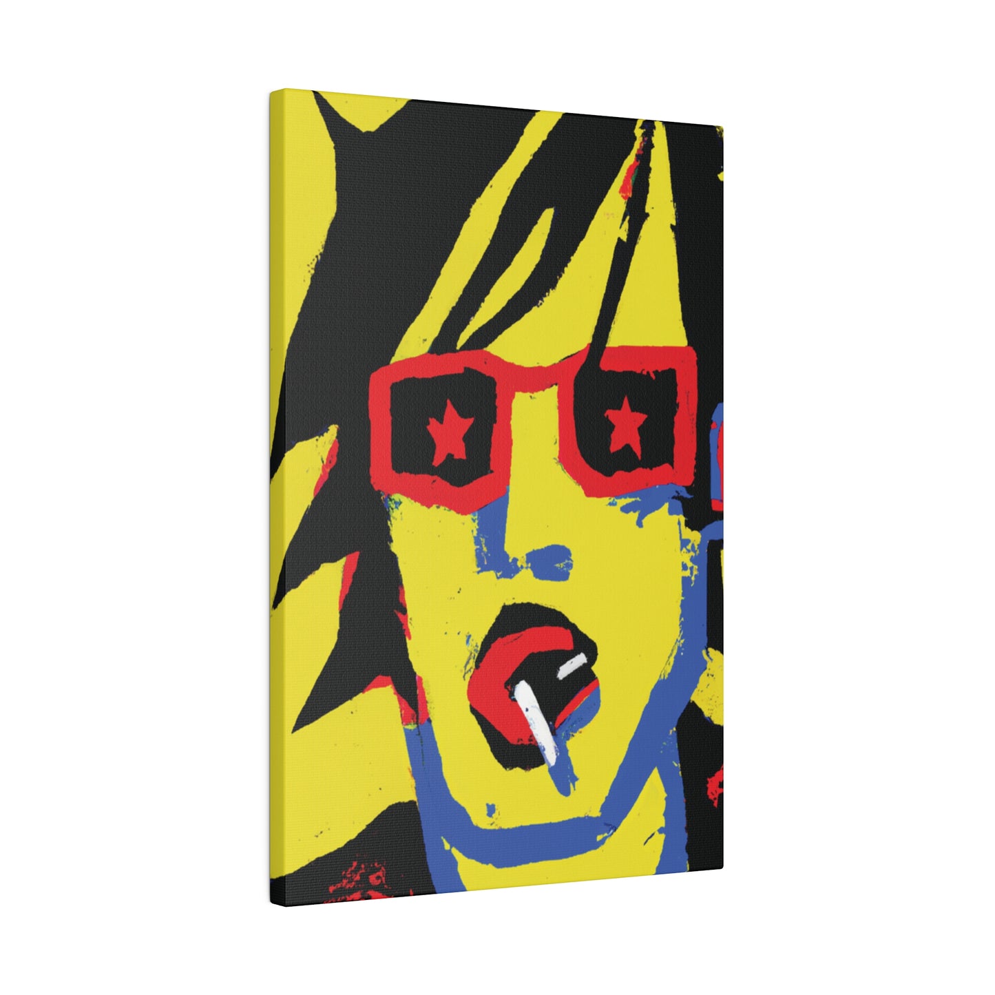 4745B - Rockstar Painting Print | Face | Abstract | Poster | Home Decor | Wall Art | Music Art | Canvas