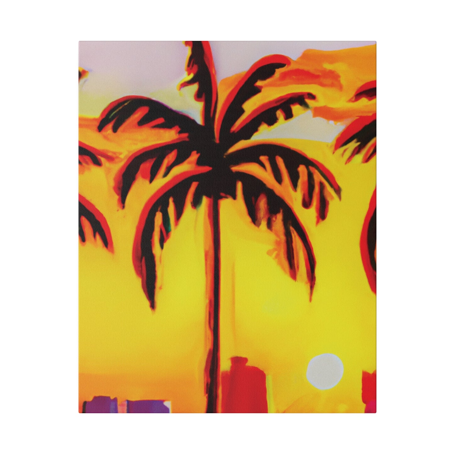 6539T - Miami Beach Sunset Painting Print | Miami | Beach | Sunset | Poster | Home Decor | Wall Art | Canvas