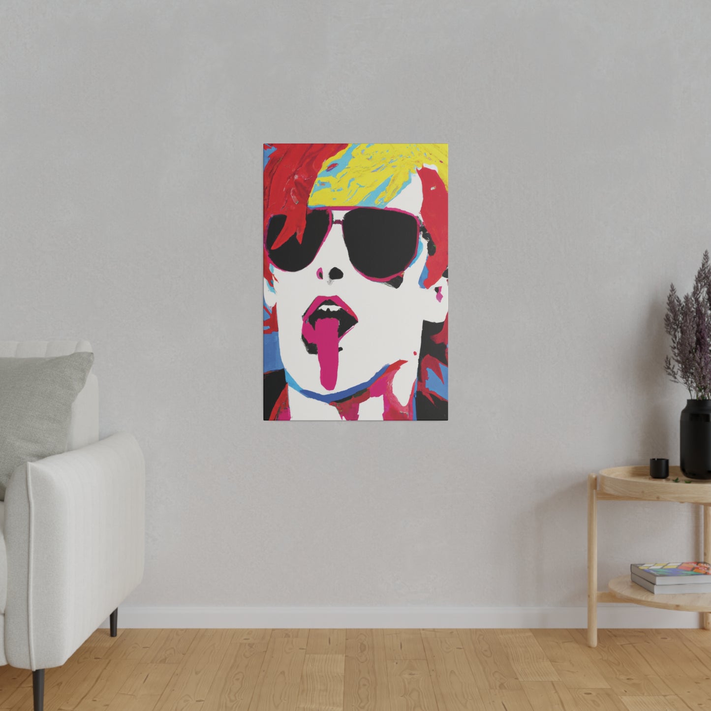 8381F - Rockstar Painting Print | Face | Abstract | Poster | Home Decor | Wall Art | Music Art | Canvas