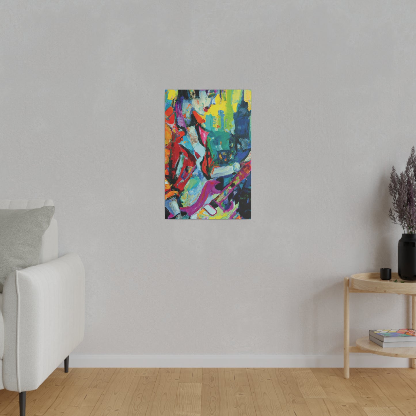 8232M - Rockstar Oil Painting Style Print | Poster | Home Decor | Wall Art | Music Art | Canvas