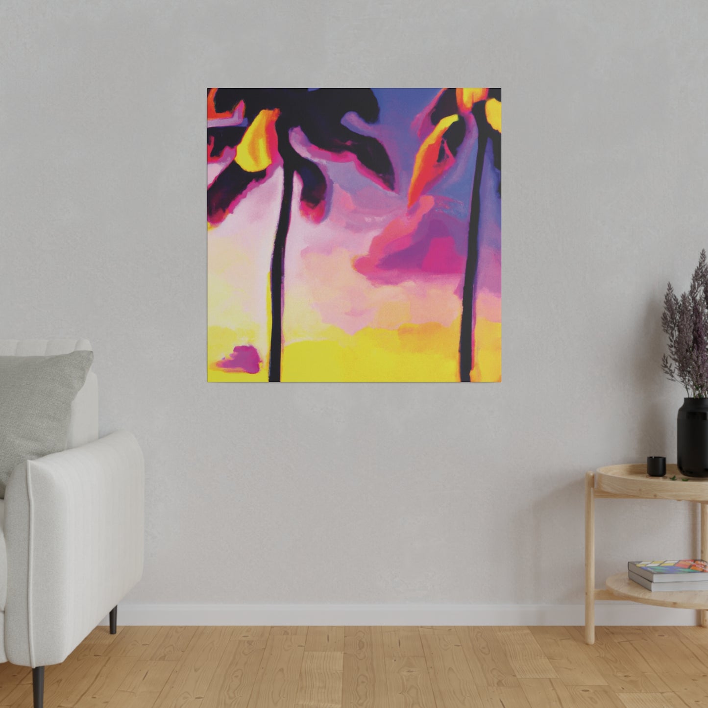 839P - Miami Beach Sunset Painting Print | Miami | Beach | Sunset | Poster | Home Decor | Wall Art | Canvas