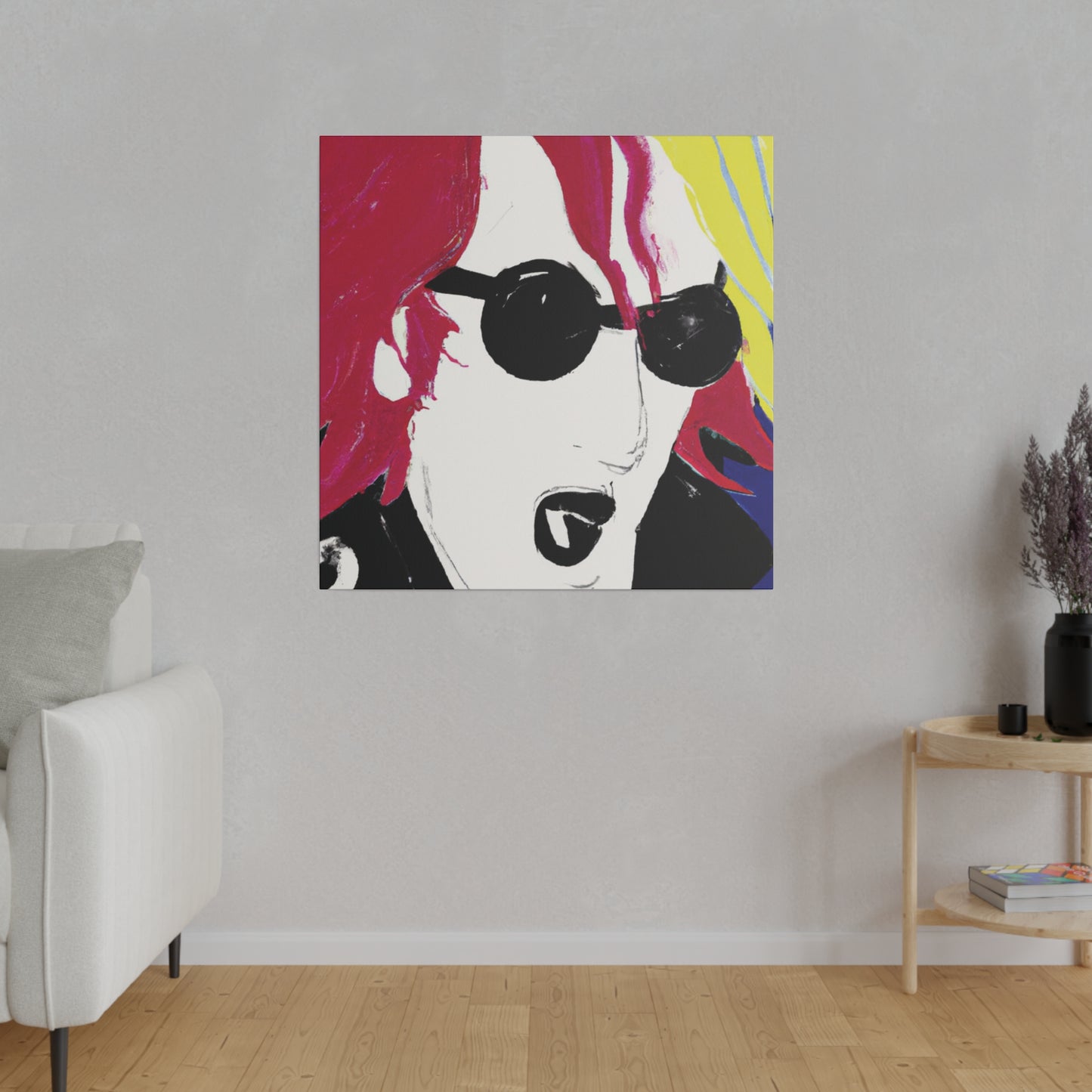 6485Q - Rockstar Painting Print | Face | Abstract | Poster | Home Decor | Wall Art | Music Art | Canvas