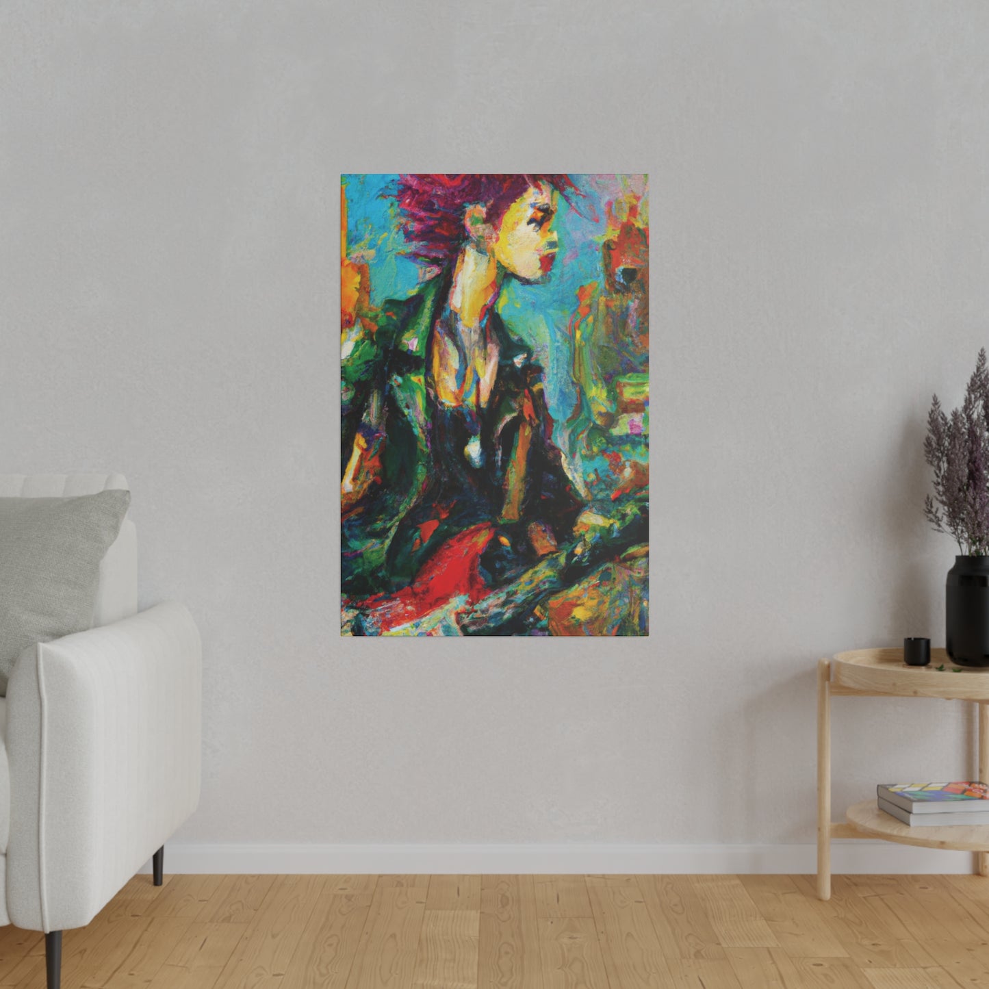 7063X - Rockstar Oil Painting Style Print | Poster | Home Decor | Wall Art | Music Art | Canvas