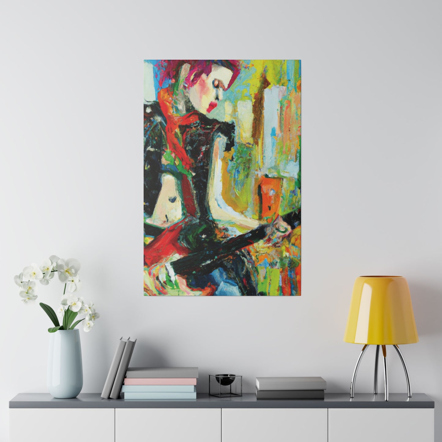 4824H - Rockstar Oil Painting Style Print | Poster | Home Decor | Wall Art | Music Art | Canvas