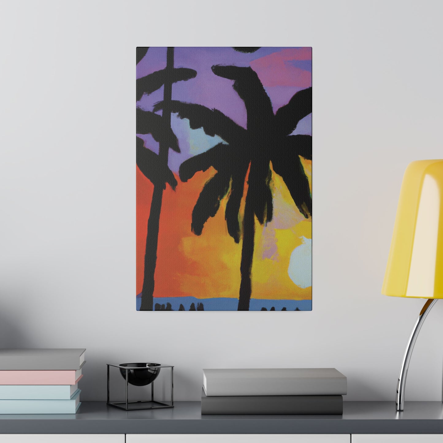 8594V - Miami Beach Sunset Painting Print | Miami | Beach | Sunset | Poster | Home Decor | Wall Art | Canvas