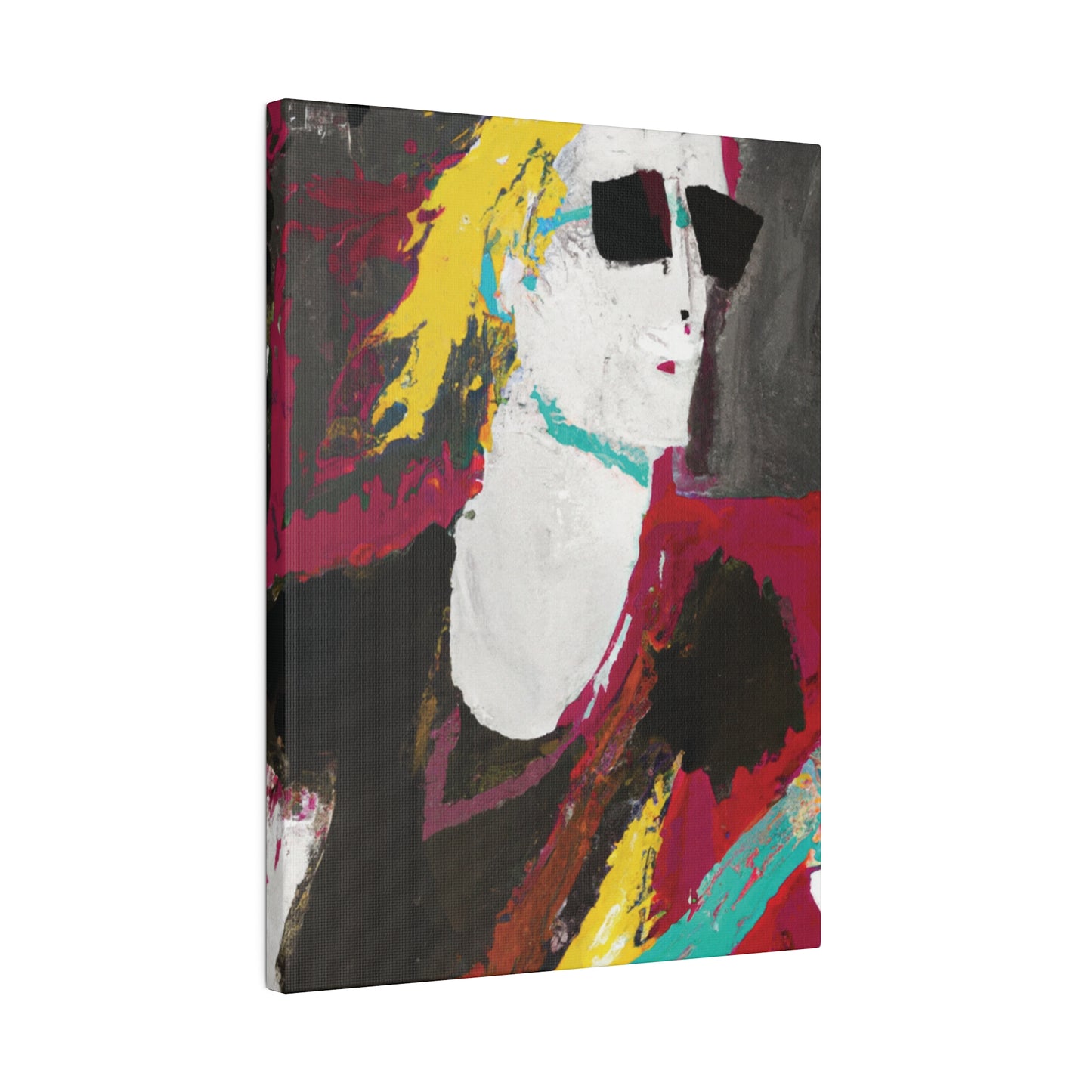 9346S - Rockstar Painting Print | Face | Abstract | Poster | Home Decor | Wall Art | Music Art | Canvas