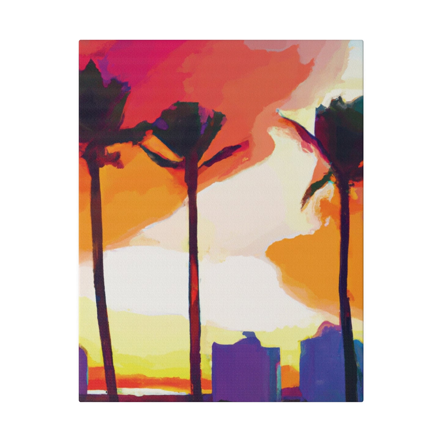 1605J - Miami Beach Sunset Painting Print | Miami | Beach | Sunset | Poster | Home Decor | Wall Art | Canvas