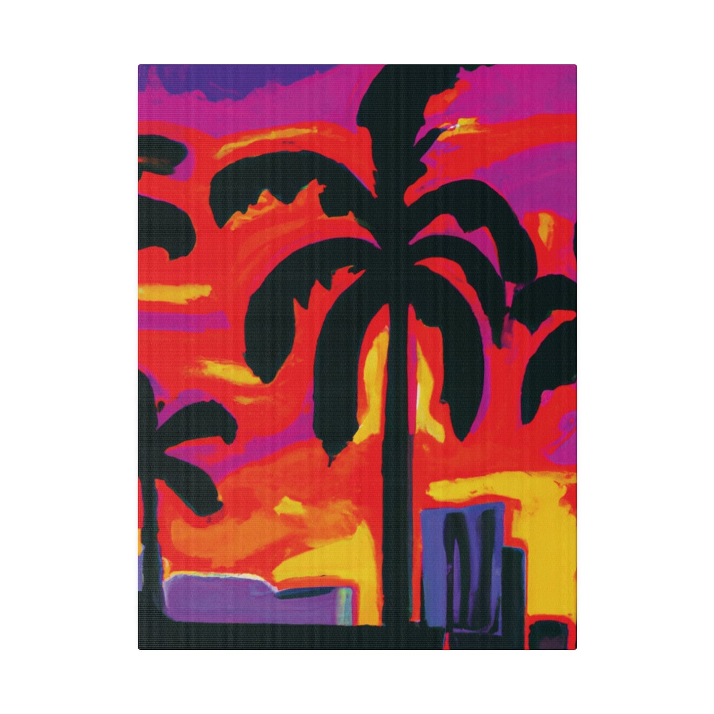 4066V - Miami Beach Sunset Painting Print | Miami | Beach | Sunset | Poster | Home Decor | Wall Art | Canvas