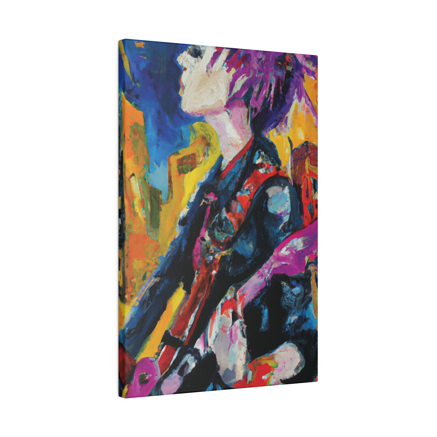 8245D - Rockstar Oil Painting Style Print | Poster | Home Decor | Wall Art | Music Art | Canvas