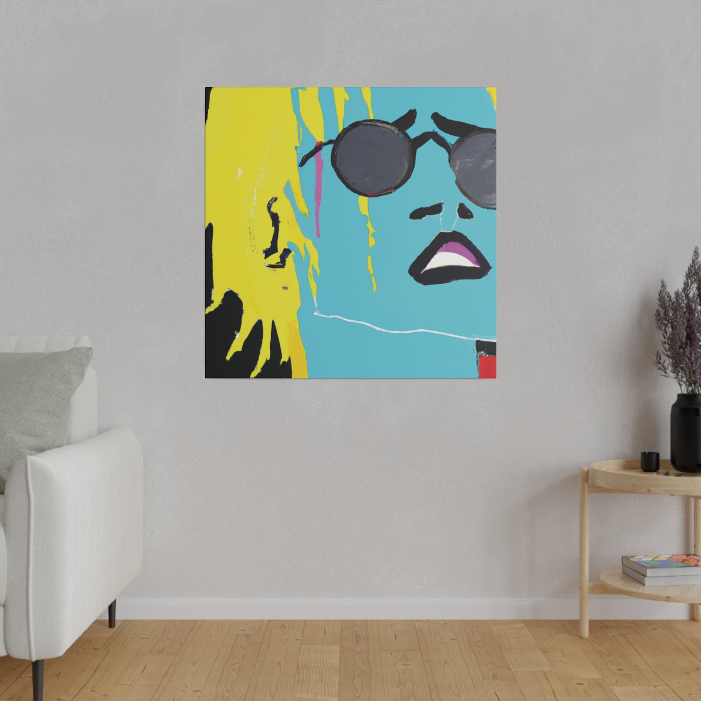 3863S - Rockstar Painting Print | Face | Abstract | Poster | Home Decor | Wall Art | Music Art | Canvas