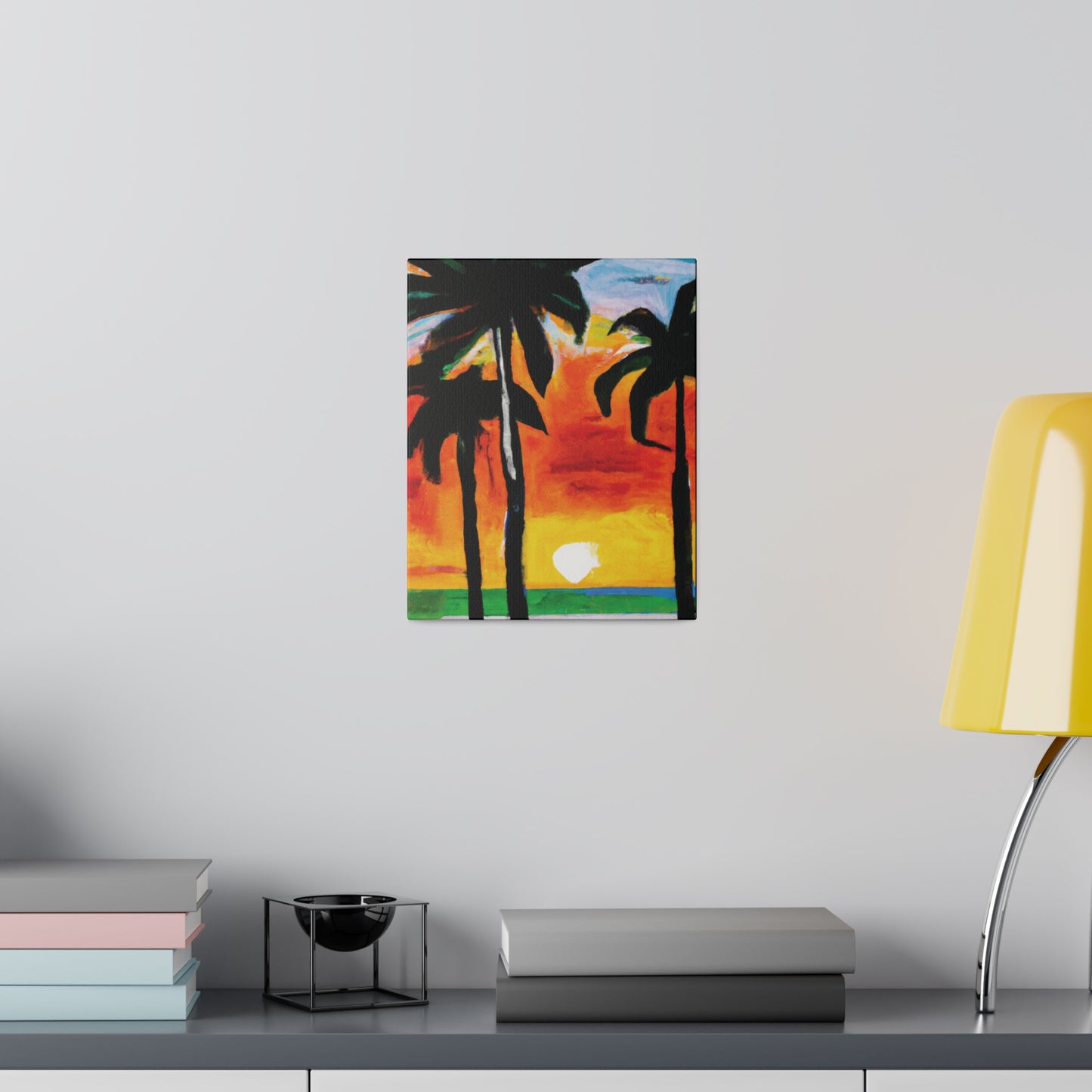 4312S - Miami Beach Sunset Painting Print | Miami | Beach | Sunset | Poster | Home Decor | Wall Art | Canvas