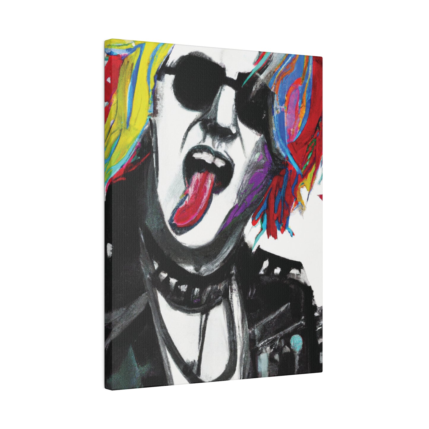 5679K - Rockstar Painting Print | Face | Abstract | Poster | Home Decor | Wall Art | Music Art | Canvas