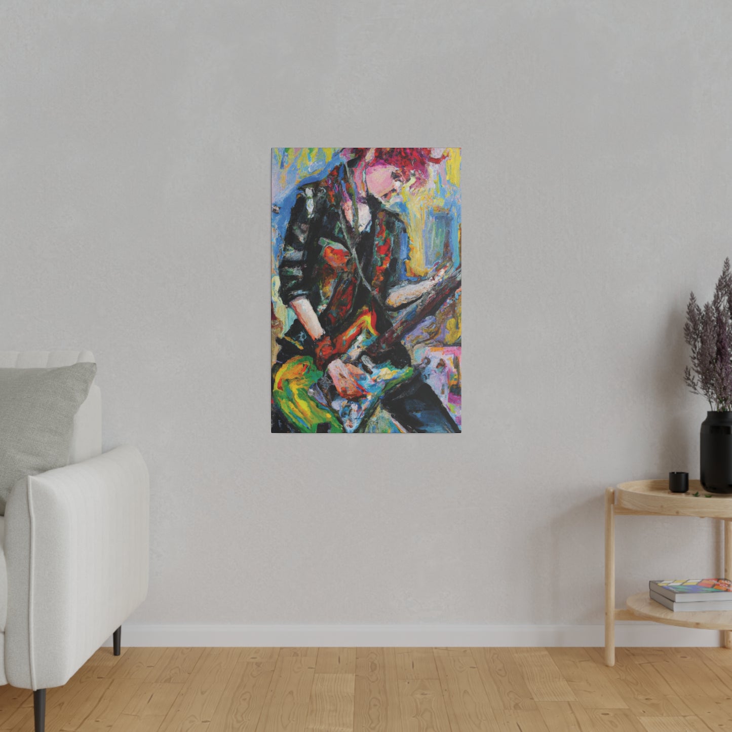 4658Z - Rockstar Oil Painting Style Print | Poster | Home Decor | Wall Art | Music Art | Canvas