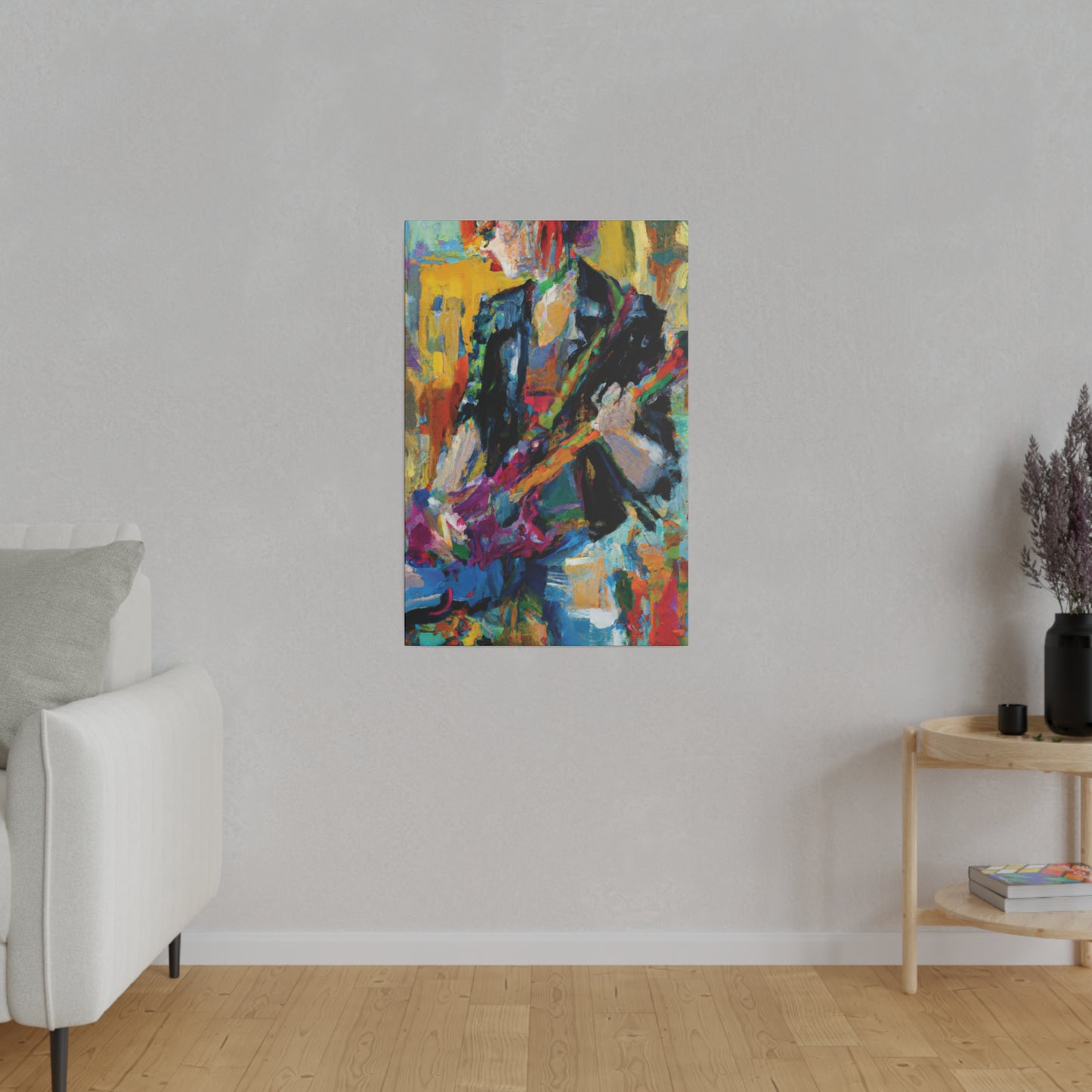 4813Q - Rockstar Oil Painting Style Print | Poster | Home Decor | Wall Art | Music Art | Canvas