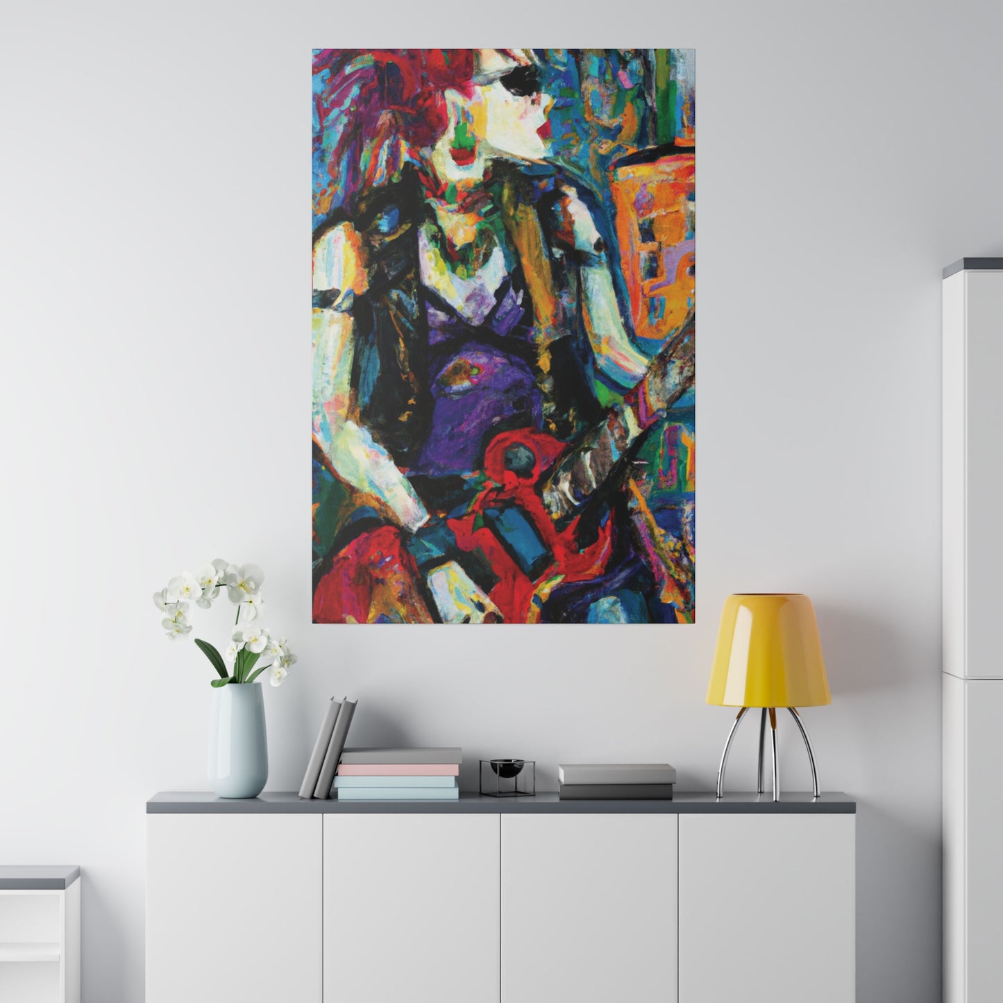 6874R - Rockstar Oil Painting Style Print | Poster | Home Decor | Wall Art | Music Art | Canvas