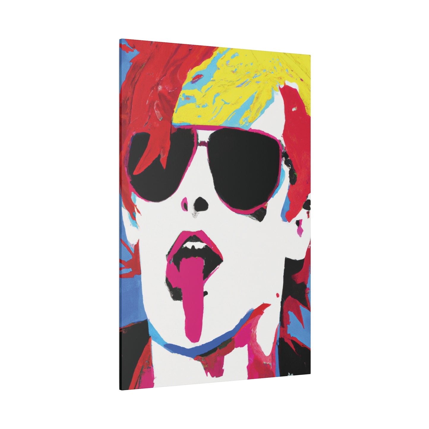 8381F - Rockstar Painting Print | Face | Abstract | Poster | Home Decor | Wall Art | Music Art | Canvas