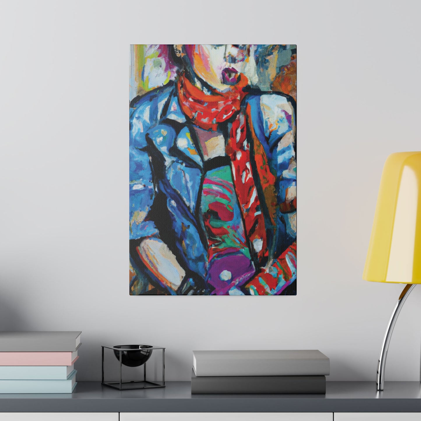 8142T - Rockstar Oil Painting Style Print | Poster | Home Decor | Wall Art | Music Art | Canvas