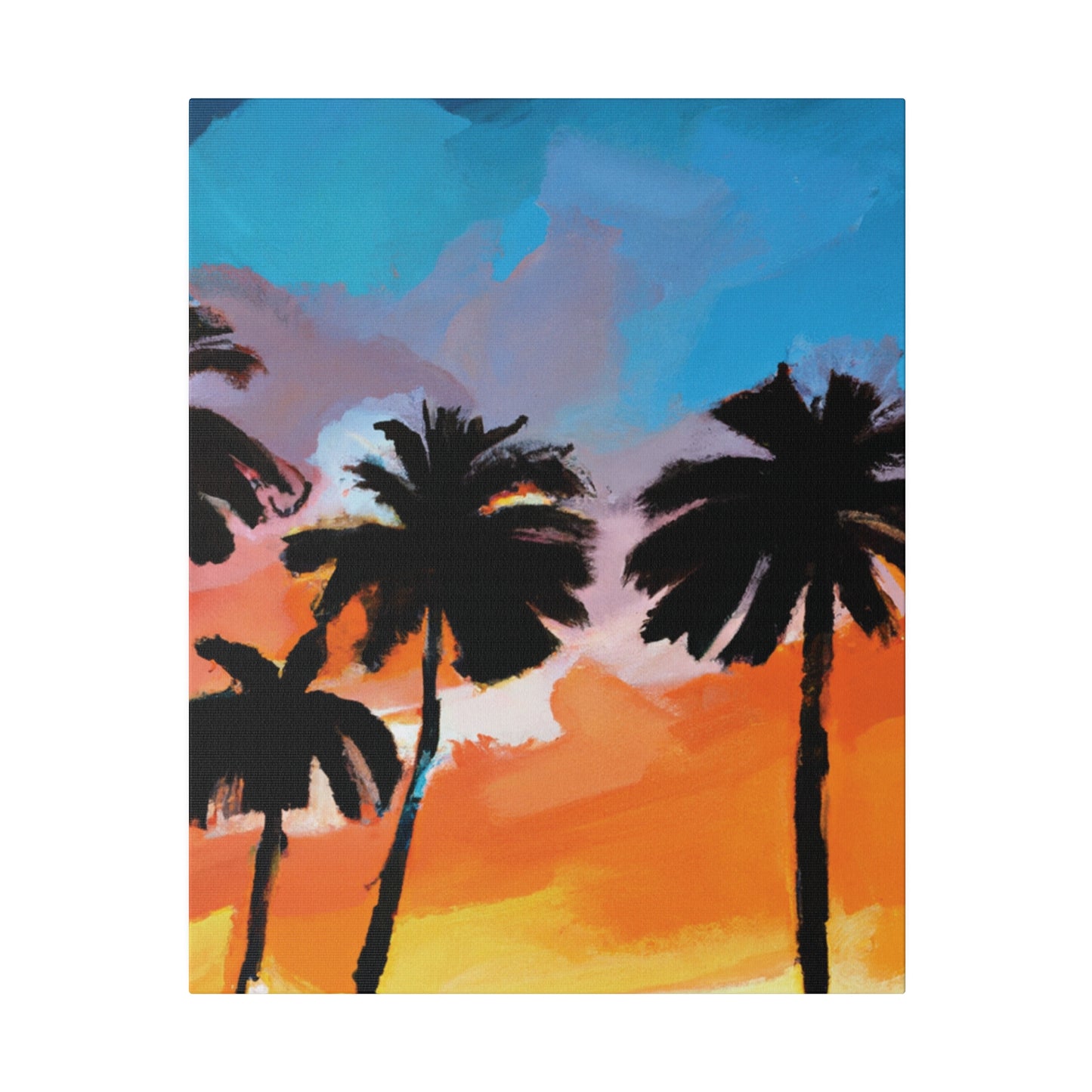 7010V - Miami Beach Sunset Painting Print | Miami | Beach | Sunset | Poster | Home Decor | Wall Art | Canvas