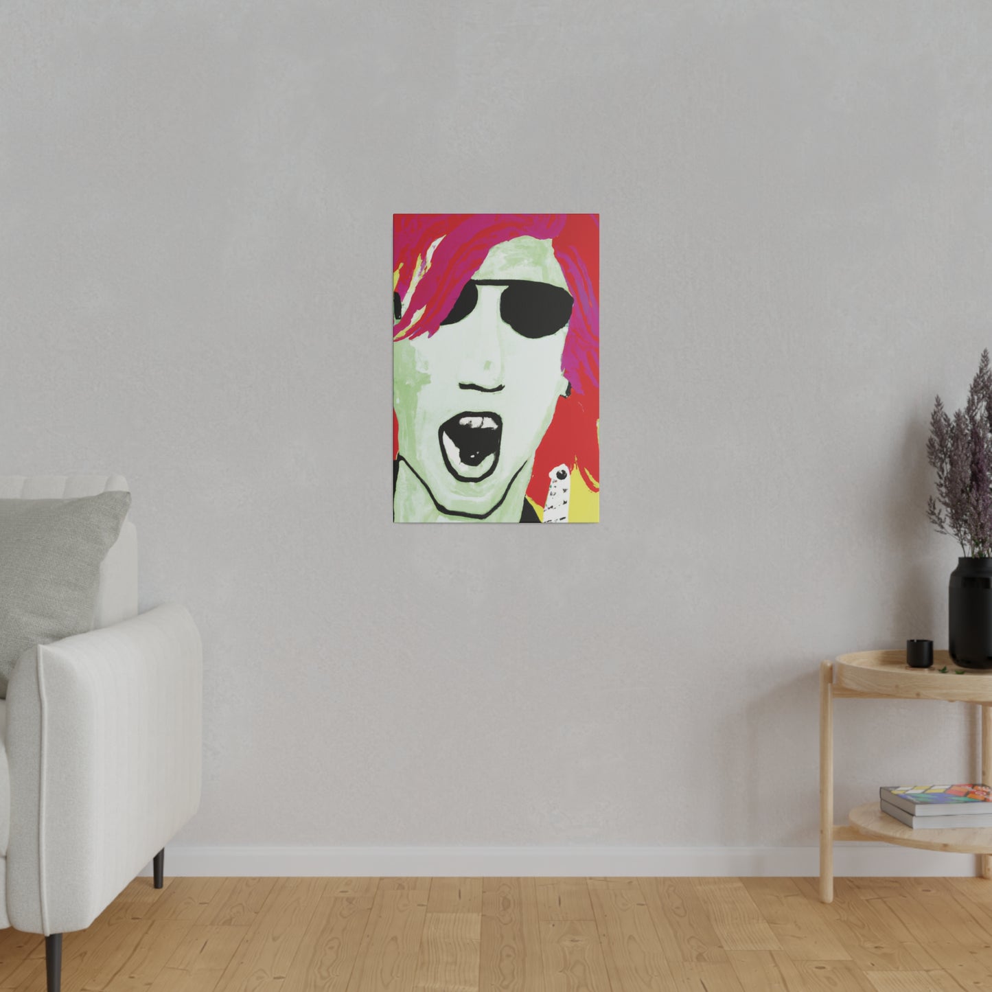 4662J - Rockstar Painting Print | Face | Abstract | Poster | Home Decor | Wall Art | Music Art | Canvas