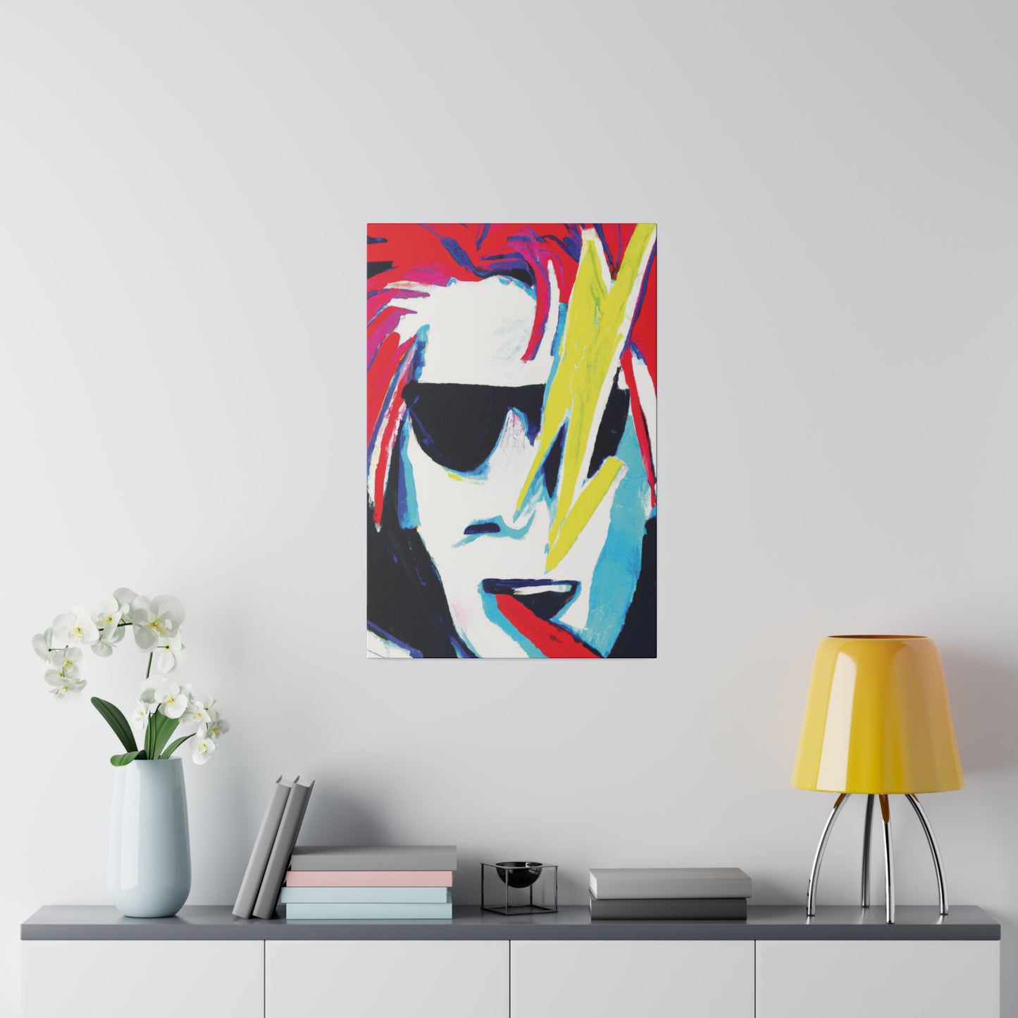 6481K - Rockstar Painting Print | Face | Abstract | Poster | Home Decor | Wall Art | Music Art | Canvas