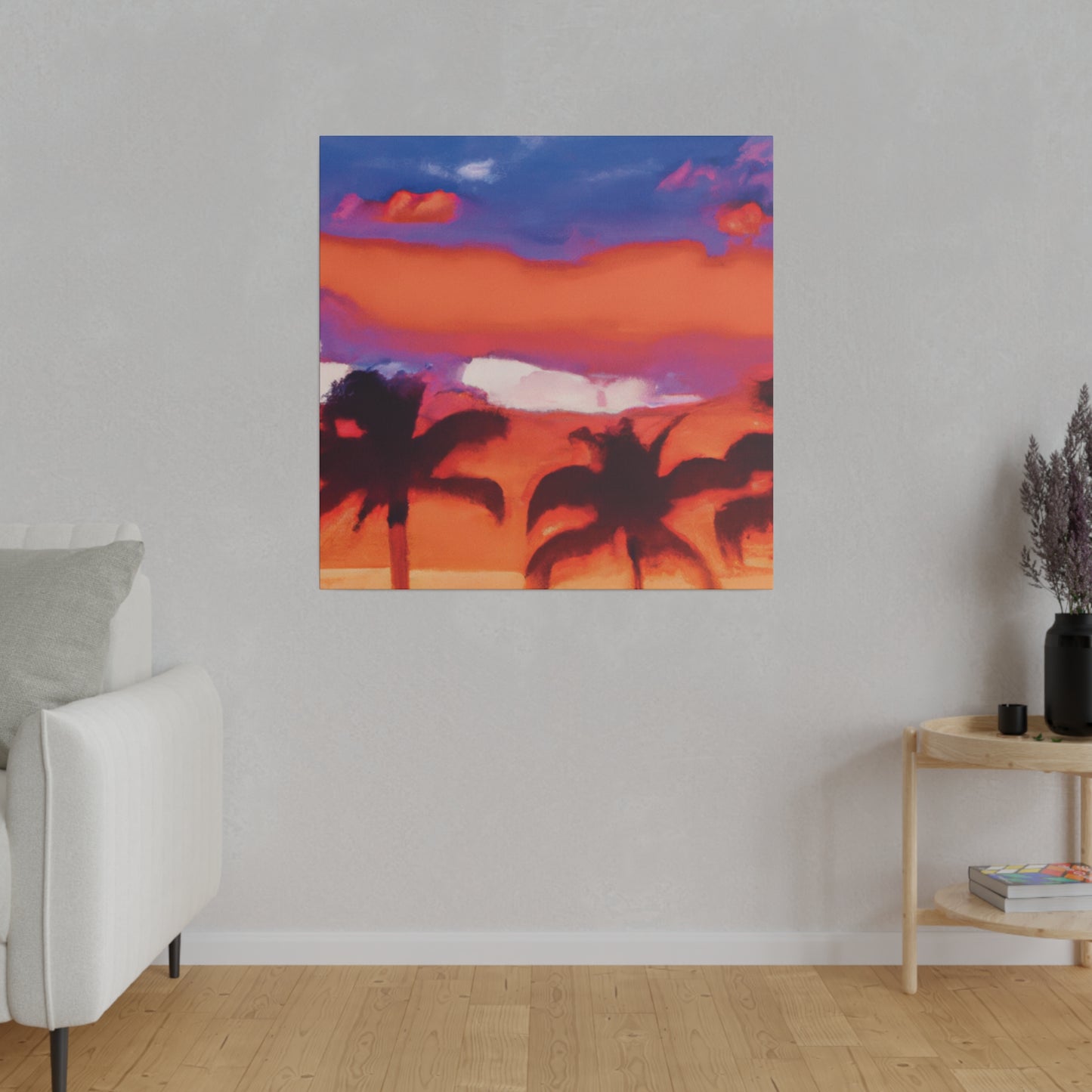 8546B - Miami Beach Sunset Painting Print | Miami | Beach | Sunset | Poster | Home Decor | Wall Art | Canvas