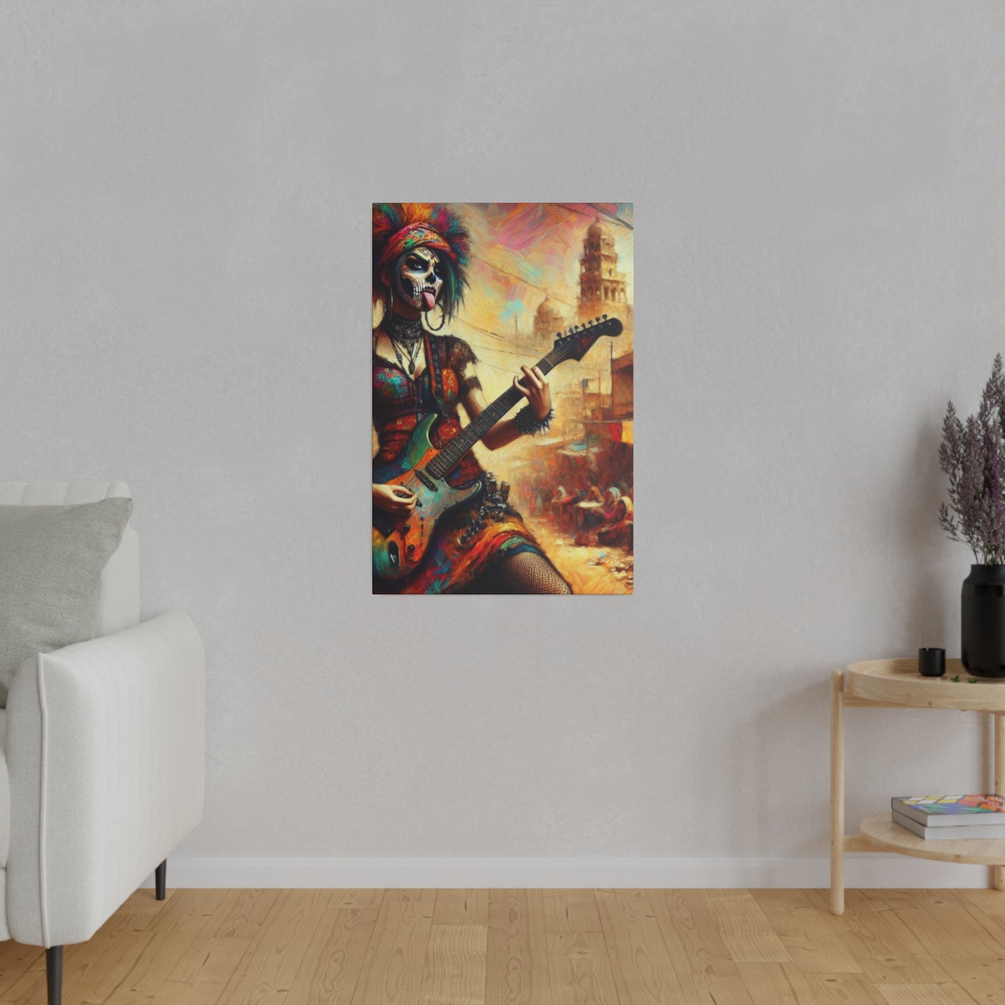 3752F - Rockstar Oil Painting Style Print | Poster | Home Decor | Wall Art | Music Art | Canvas