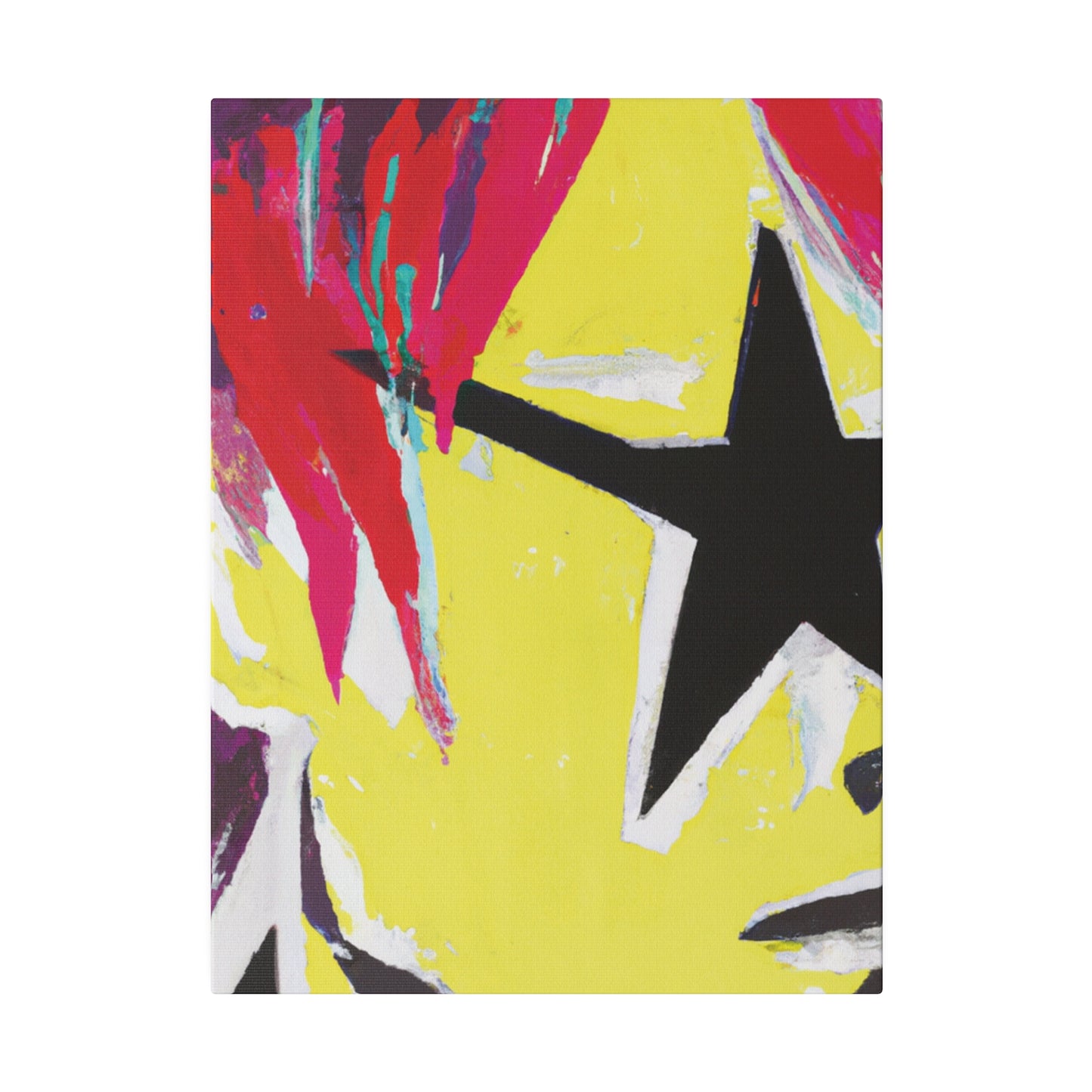 8768M - Rockstar Painting Print | Face | Abstract | Poster | Home Decor | Wall Art | Music Art | Canvas