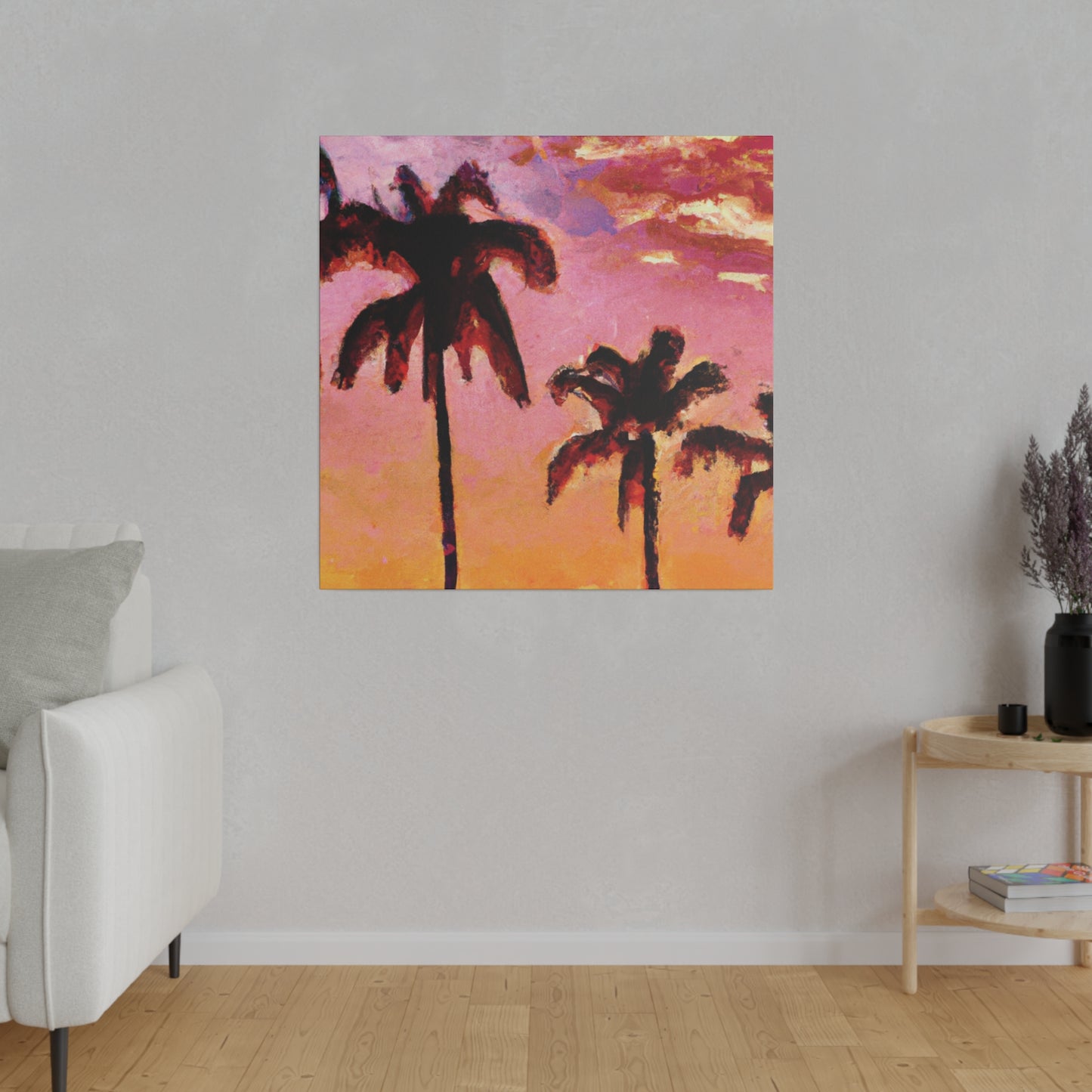 7485A - Miami Beach Sunset Painting Print | Miami | Beach | Sunset | Poster | Home Decor | Wall Art | Canvas