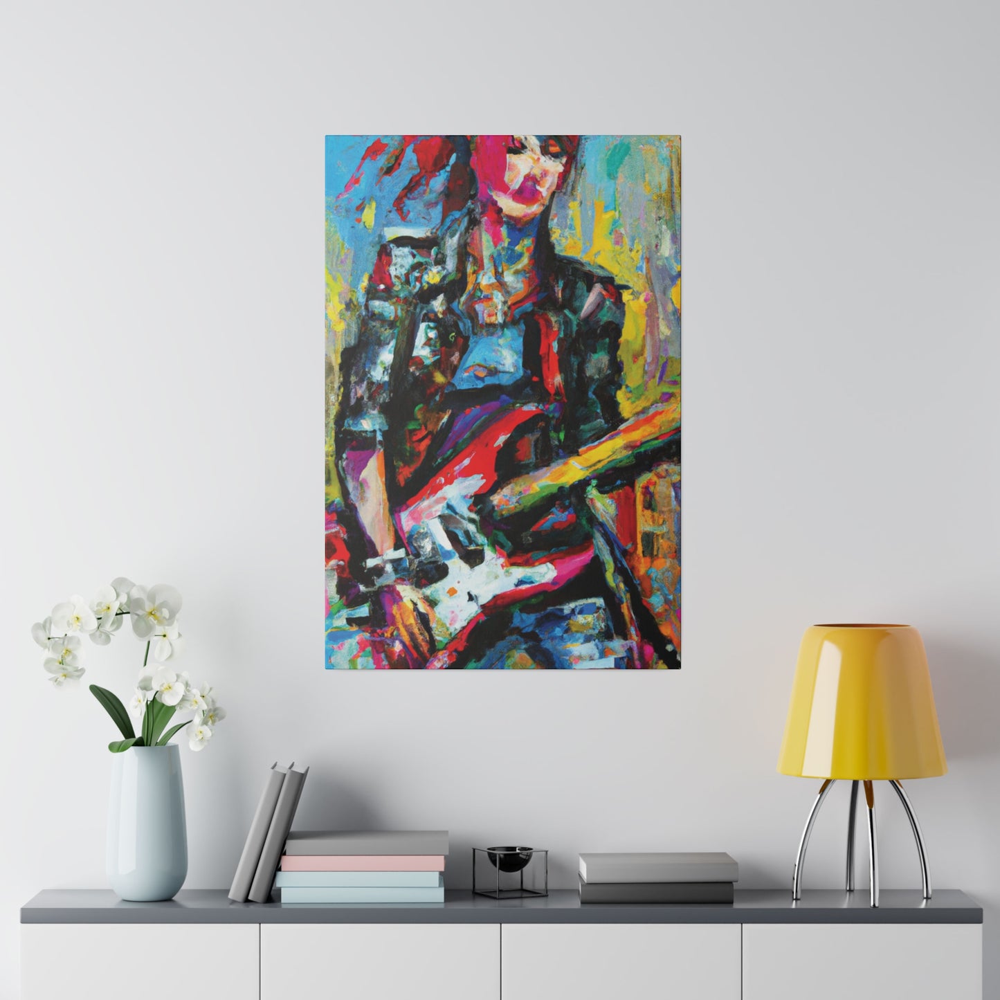 9010O - Rockstar Oil Painting Style Print | Poster | Home Decor | Wall Art | Music Art | Canvas