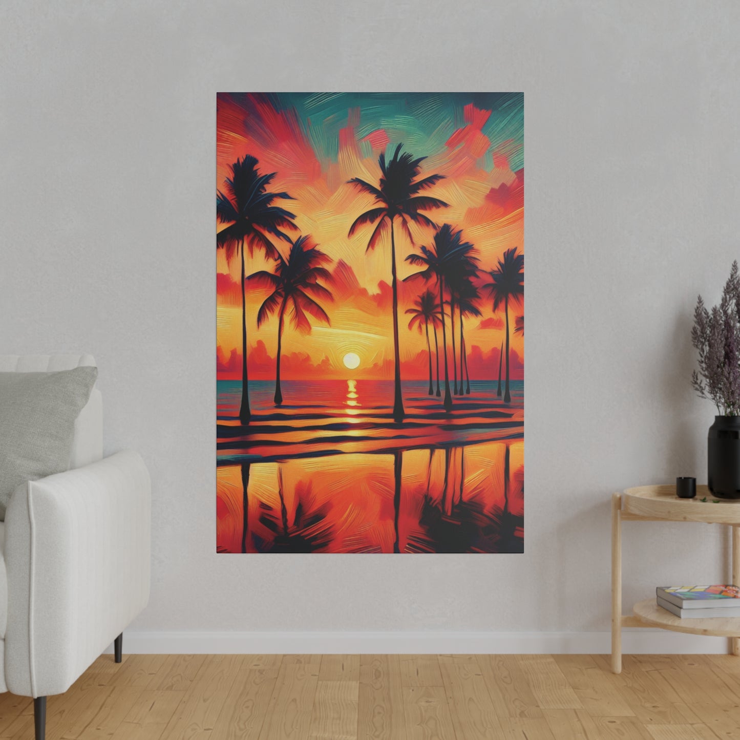 7346J - miami beach art, sunset background, ocean art work, beach art work, sunset designs, miami beach painting, miami beach print