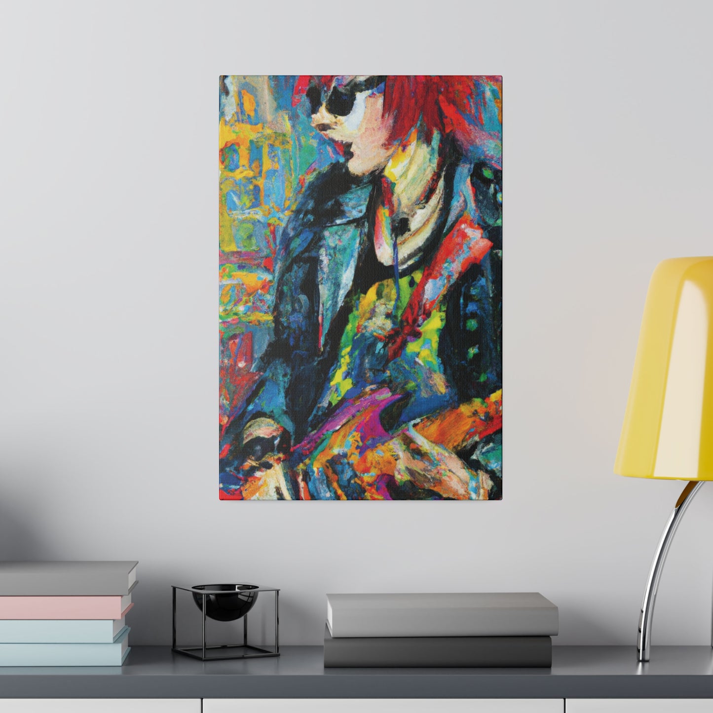 1754P - Rockstar Oil Painting Style Print | Poster | Home Decor | Wall Art | Music Art | Canvas