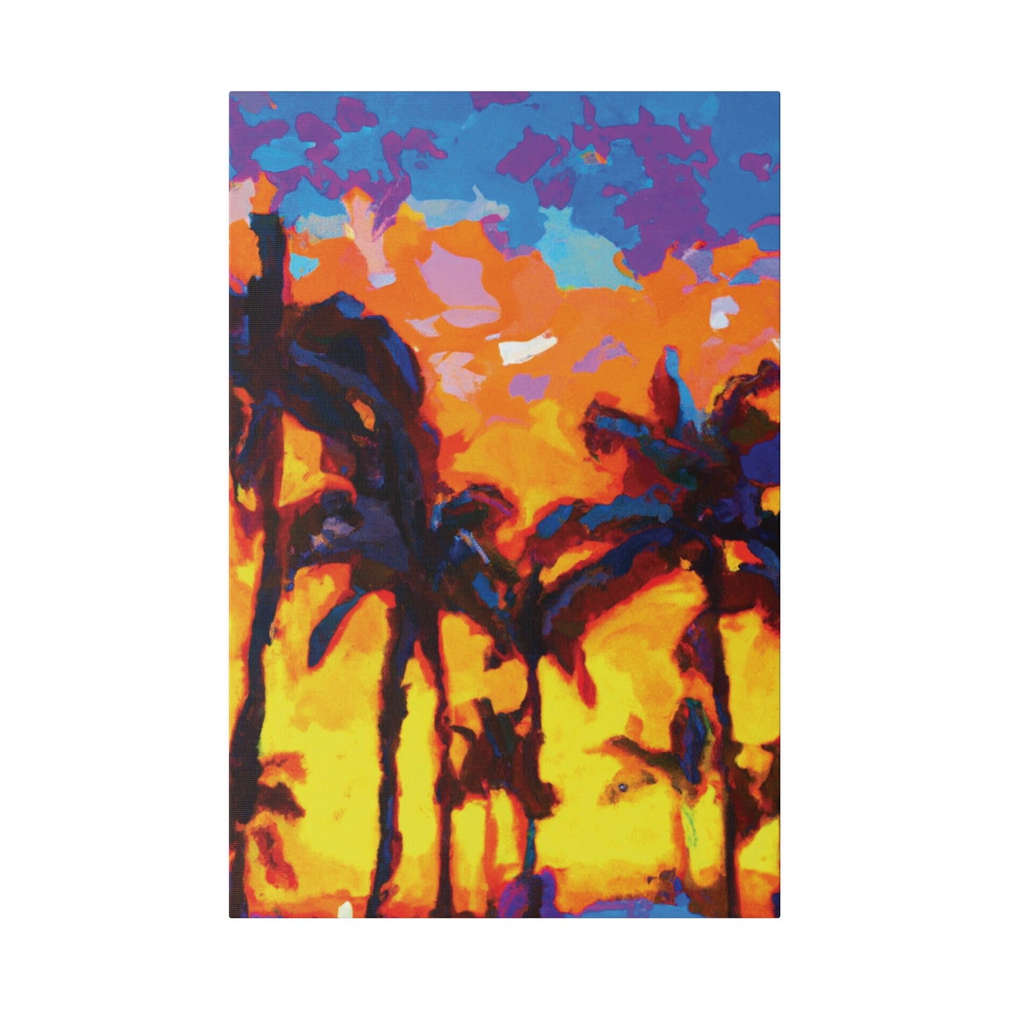 5533Y - Miami Beach Sunset Painting Print | Miami | Beach | Sunset | Poster | Home Decor | Wall Art | Canvas