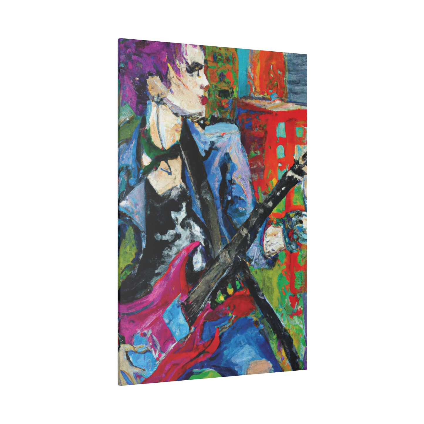 9194H - Rockstar Oil Painting Style Print | Poster | Home Decor | Wall Art | Music Art | Canvas