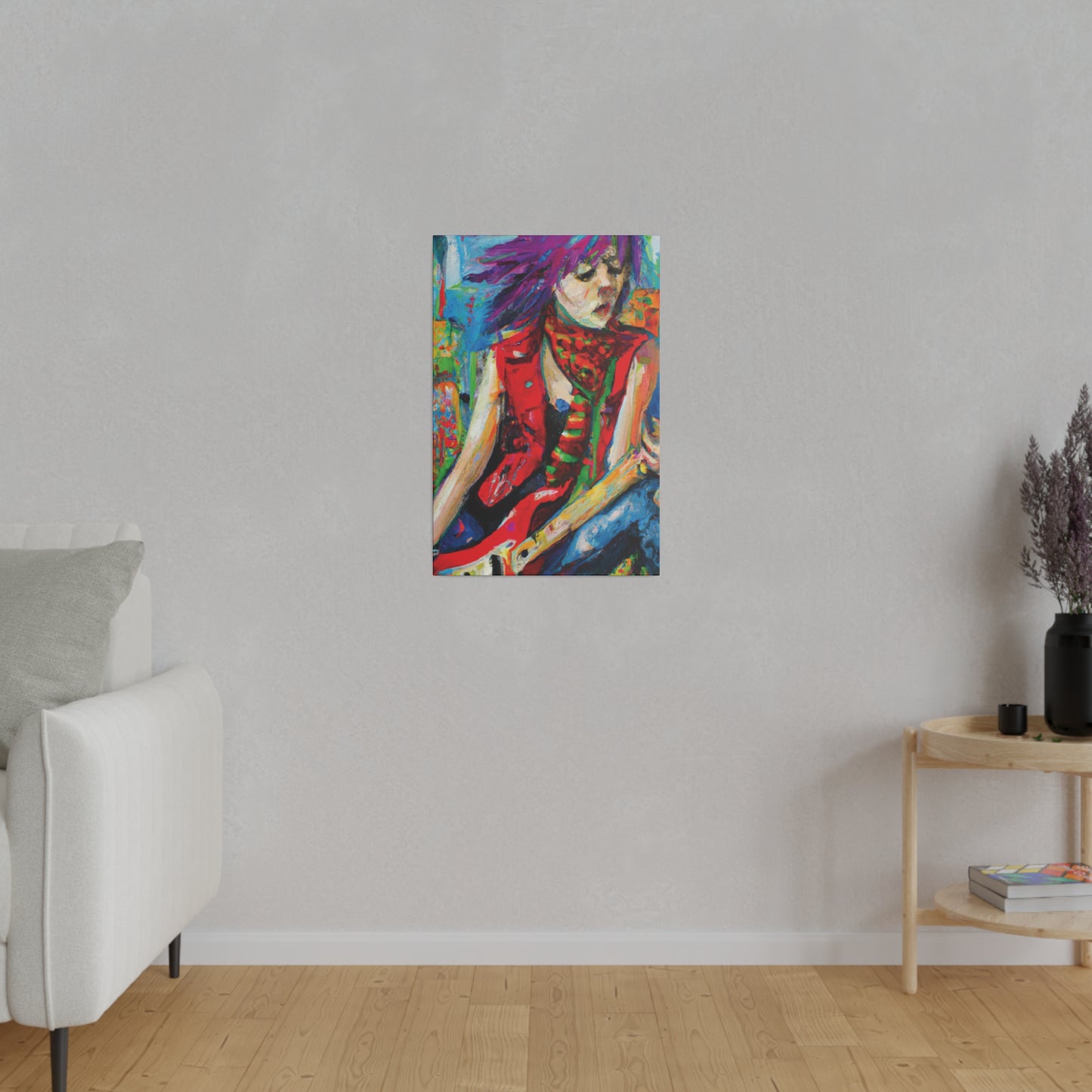 6732Q - Rockstar Oil Painting Style Print | Poster | Home Decor | Wall Art | Music Art | Canvas